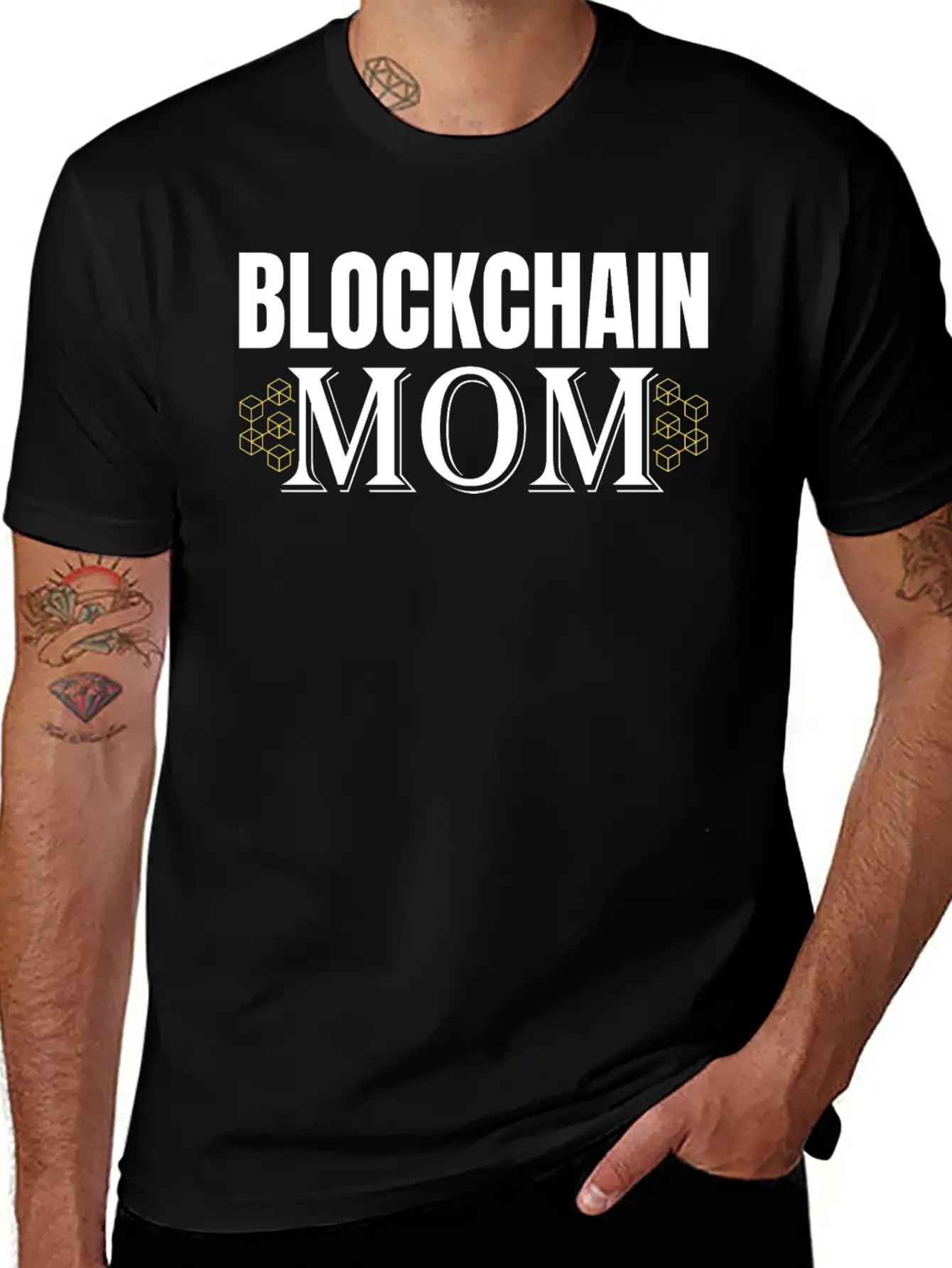 Blockchain Mom Cryptocurrency Mother's Day Gift Basic Graphic T-Shirt ¨C Daily Comfort In Soft Cotton