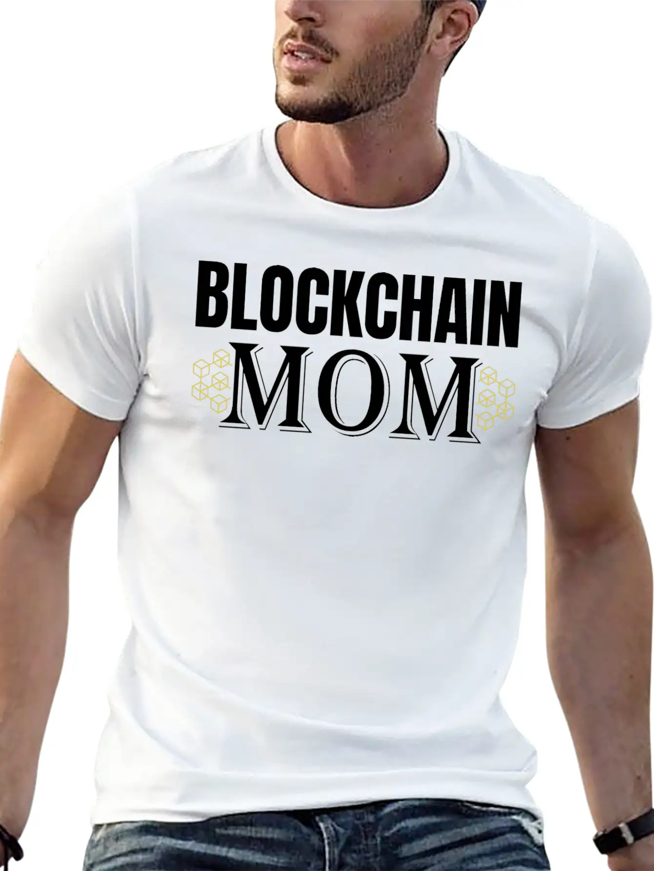 Blockchain Mom Cryptocurrency Mother's Day Gift Basic Graphic T-Shirt ¨C Daily Comfort In Soft Cotton