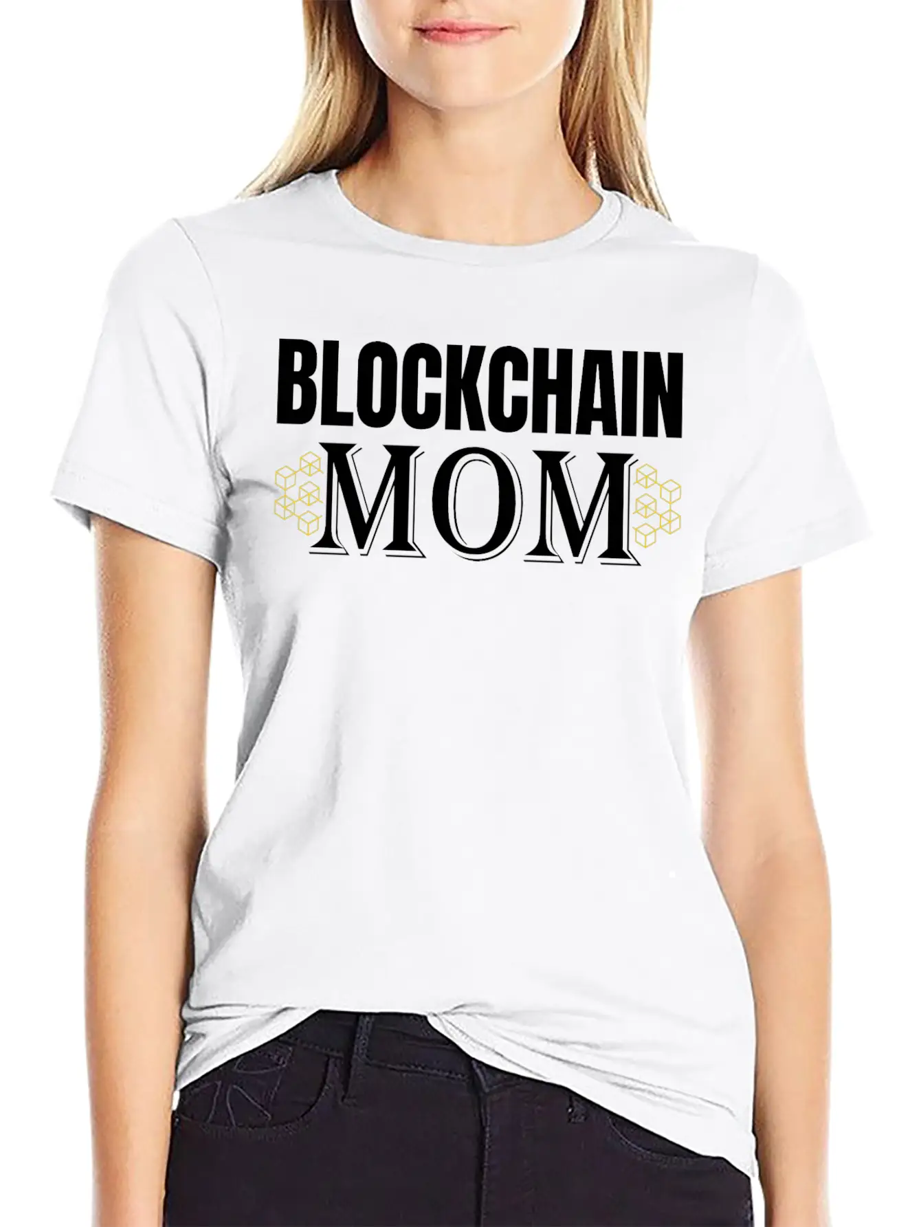 Blockchain Mom Cryptocurrency Mother's Day Gift Basic Graphic T-Shirt ¨C Daily Comfort In Soft Cotton