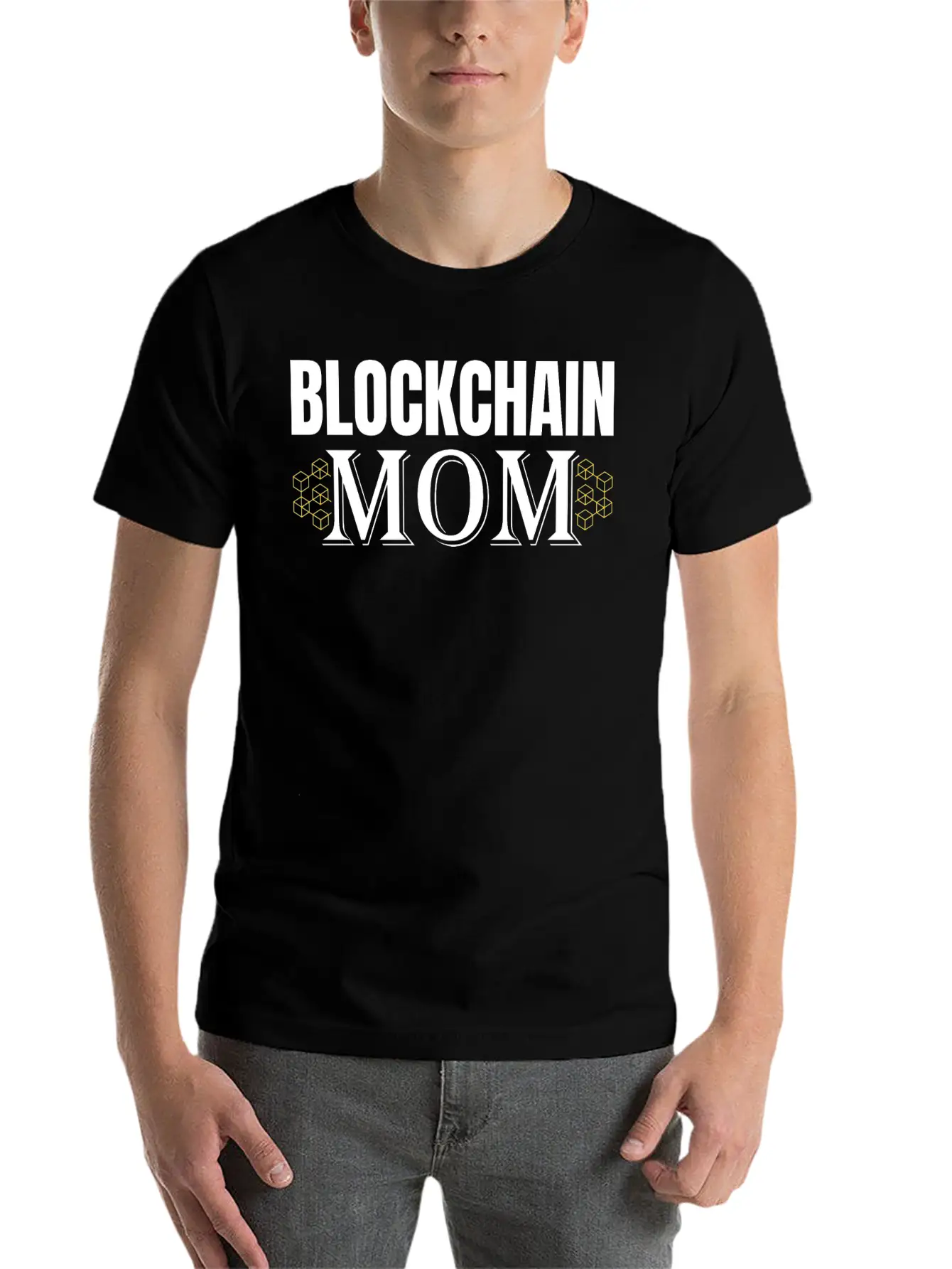 Blockchain Mom Cryptocurrency Mother's Day Gift Basic Graphic T-Shirt ¨C Daily Comfort In Soft Cotton
