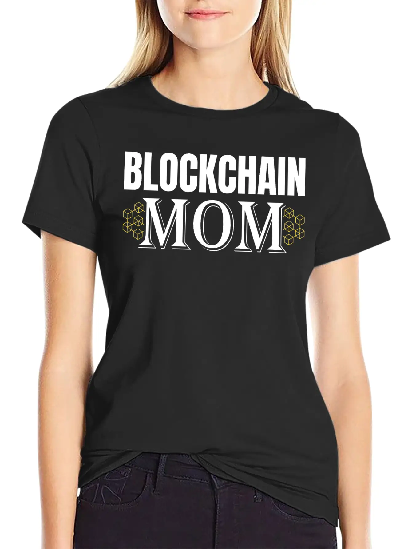 Blockchain Mom Cryptocurrency Mother's Day Gift Basic Graphic T-Shirt ¨C Daily Comfort In Soft Cotton