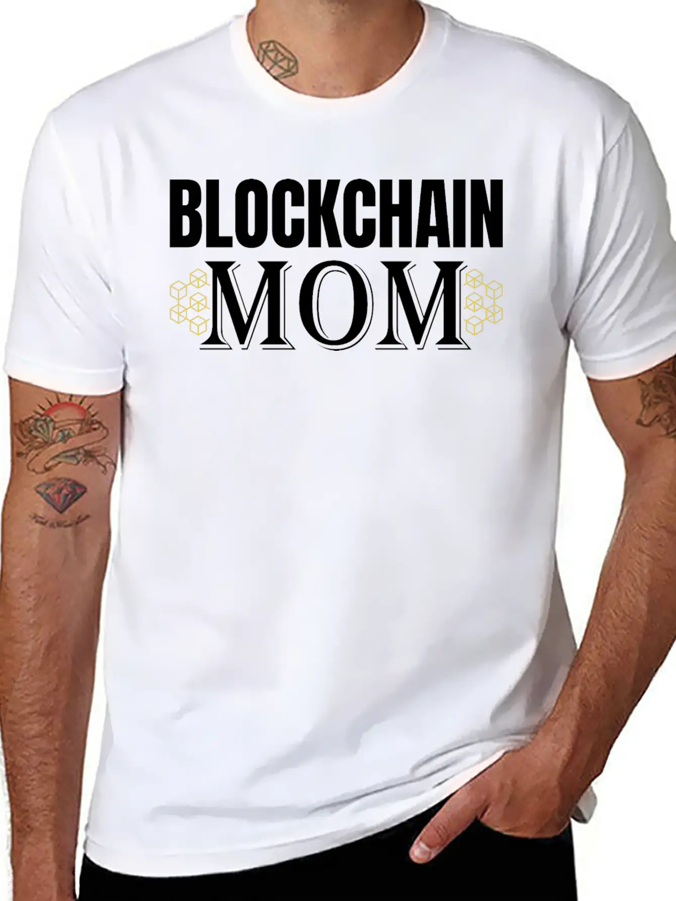 Blockchain Mom Cryptocurrency Mother's Day Gift Basic Graphic T-Shirt ¨C Daily Comfort In Soft Cotton