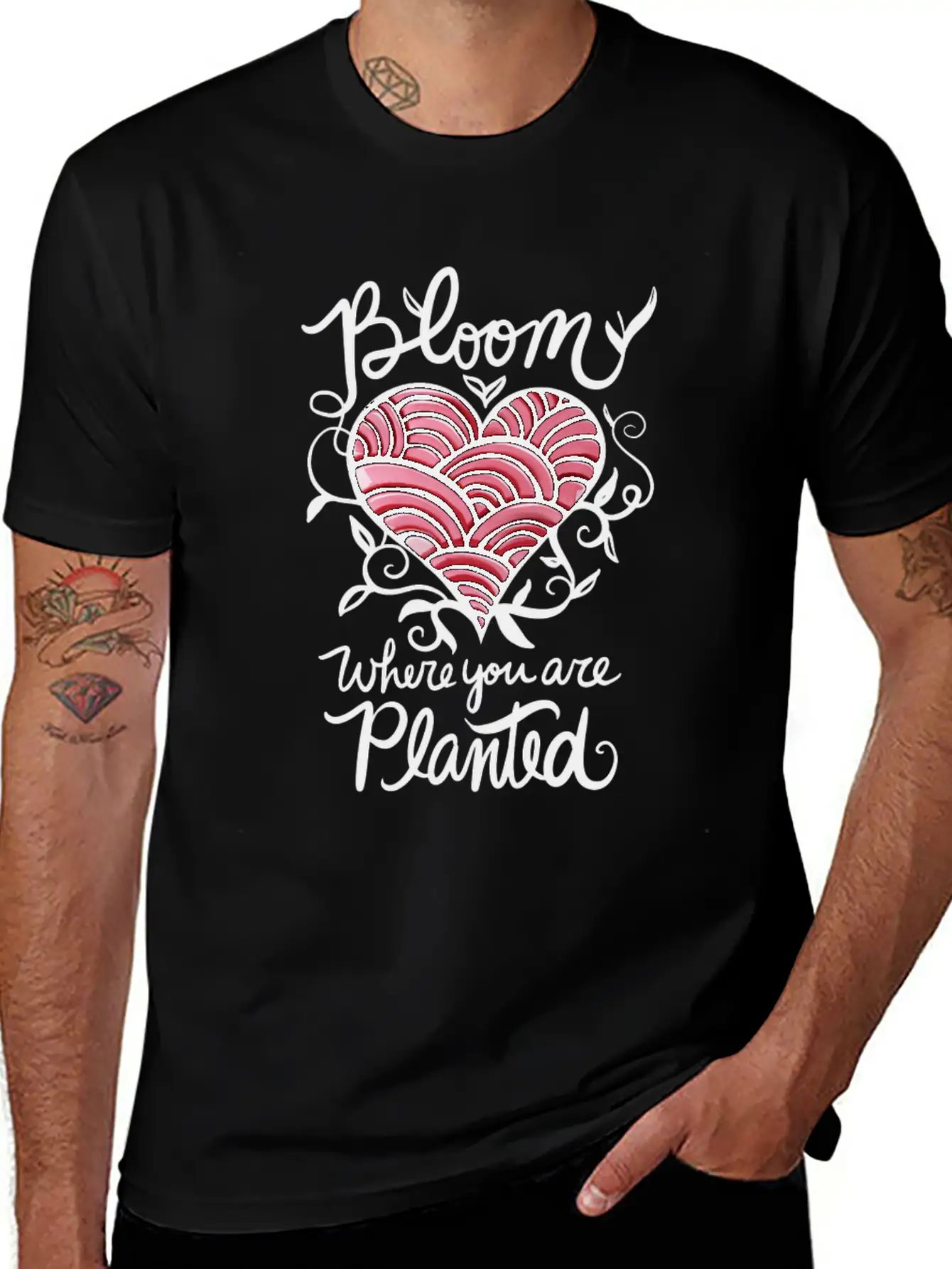 Bloom Where You Are Planted Essential Cotton Tee For Daily Outfits ¨C Unisex Style