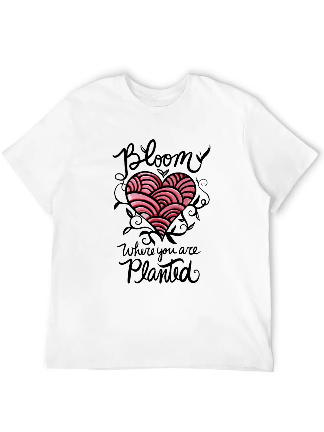 Bloom Where You Are Planted Essential Cotton Tee For Daily Outfits ¨C Unisex Style