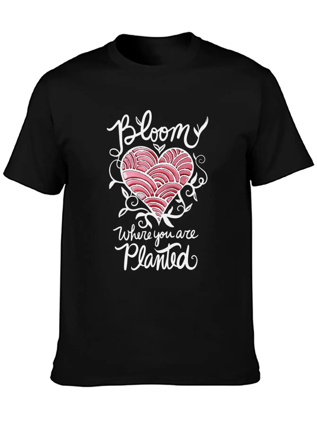 Bloom Where You Are Planted Essential Cotton Tee For Daily Outfits ¨C Unisex Style