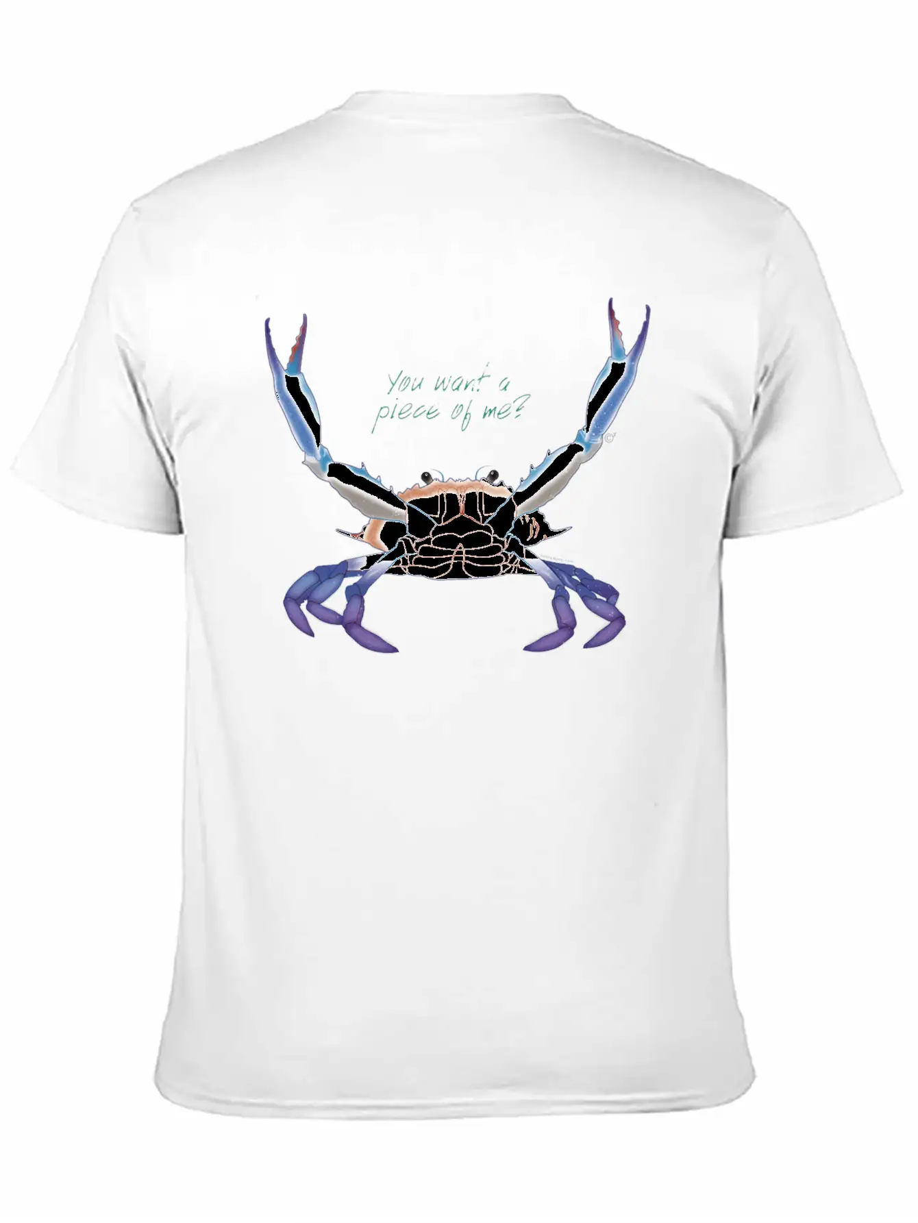 Blue Crab: You Want A Piece Of Me? Essential Cotton Tee For Daily Outfits ¨C Unisex Style
