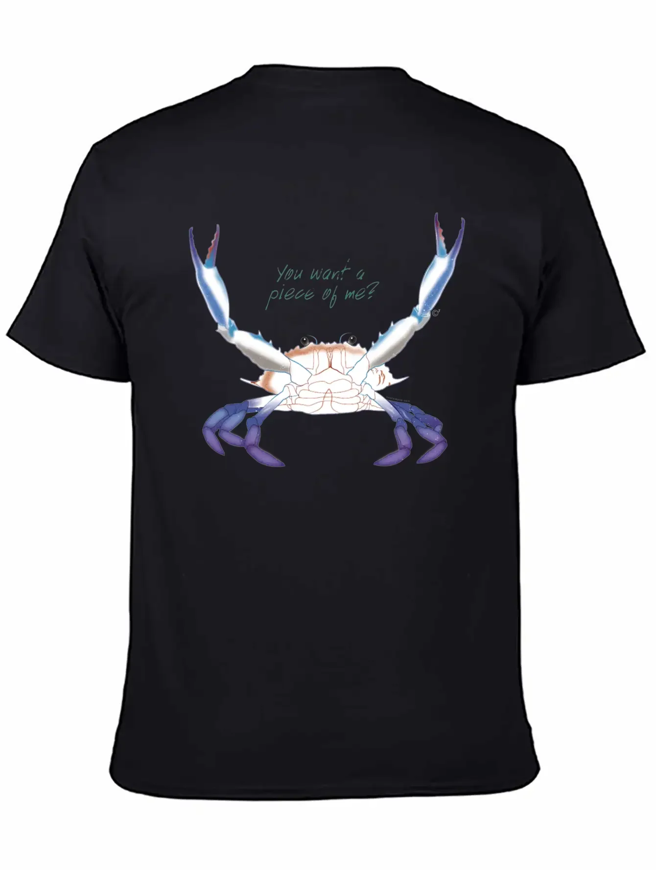Blue Crab: You Want A Piece Of Me? Essential Cotton Tee For Daily Outfits ¨C Unisex Style
