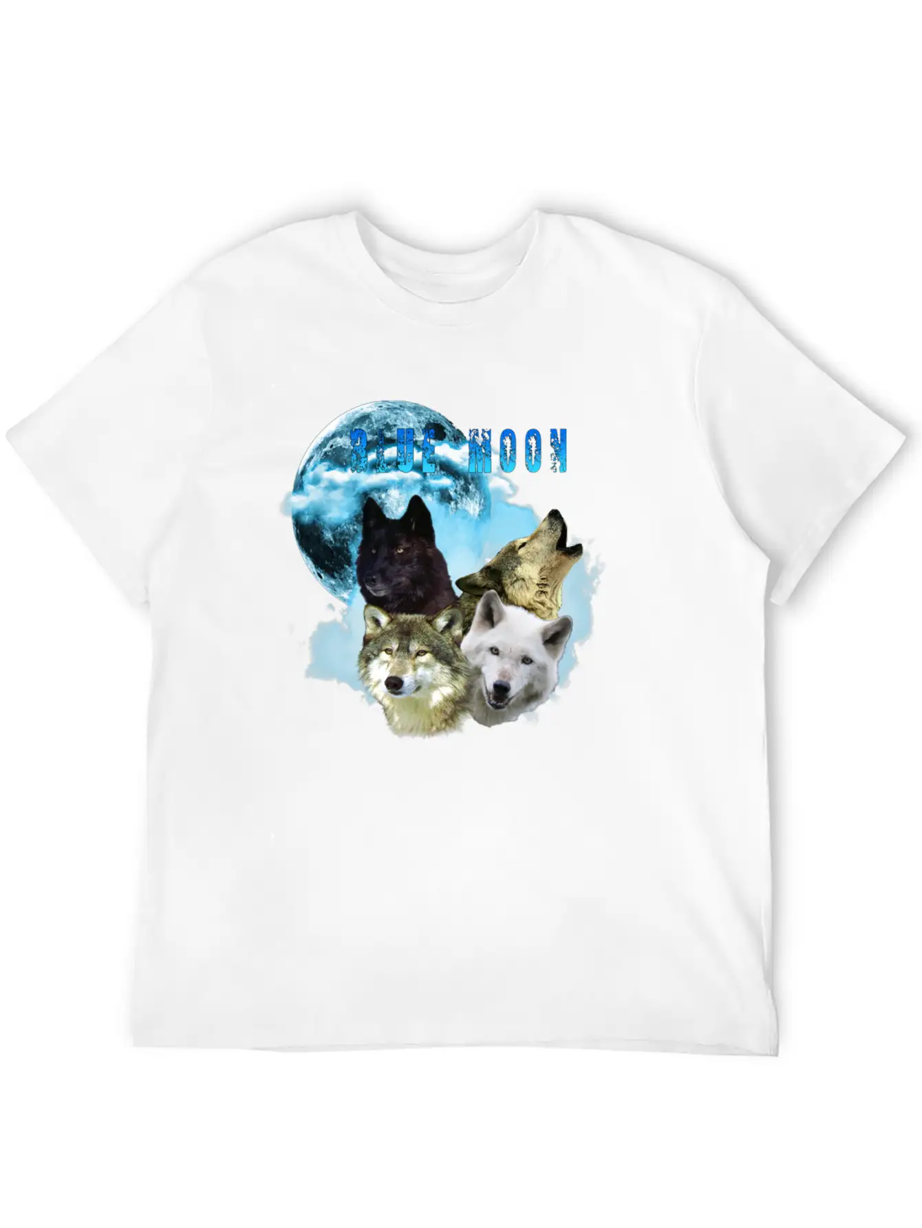 Blue Moon Wolves 2 Soft Cotton Short Sleeve Tee ¨C Unisex Wardrobe Staple