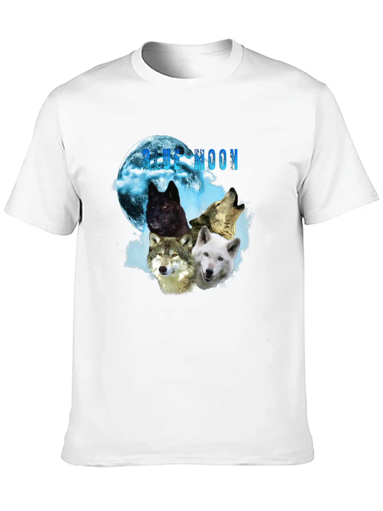 Blue Moon Wolves 2 Soft Cotton Short Sleeve Tee ¨C Unisex Wardrobe Staple