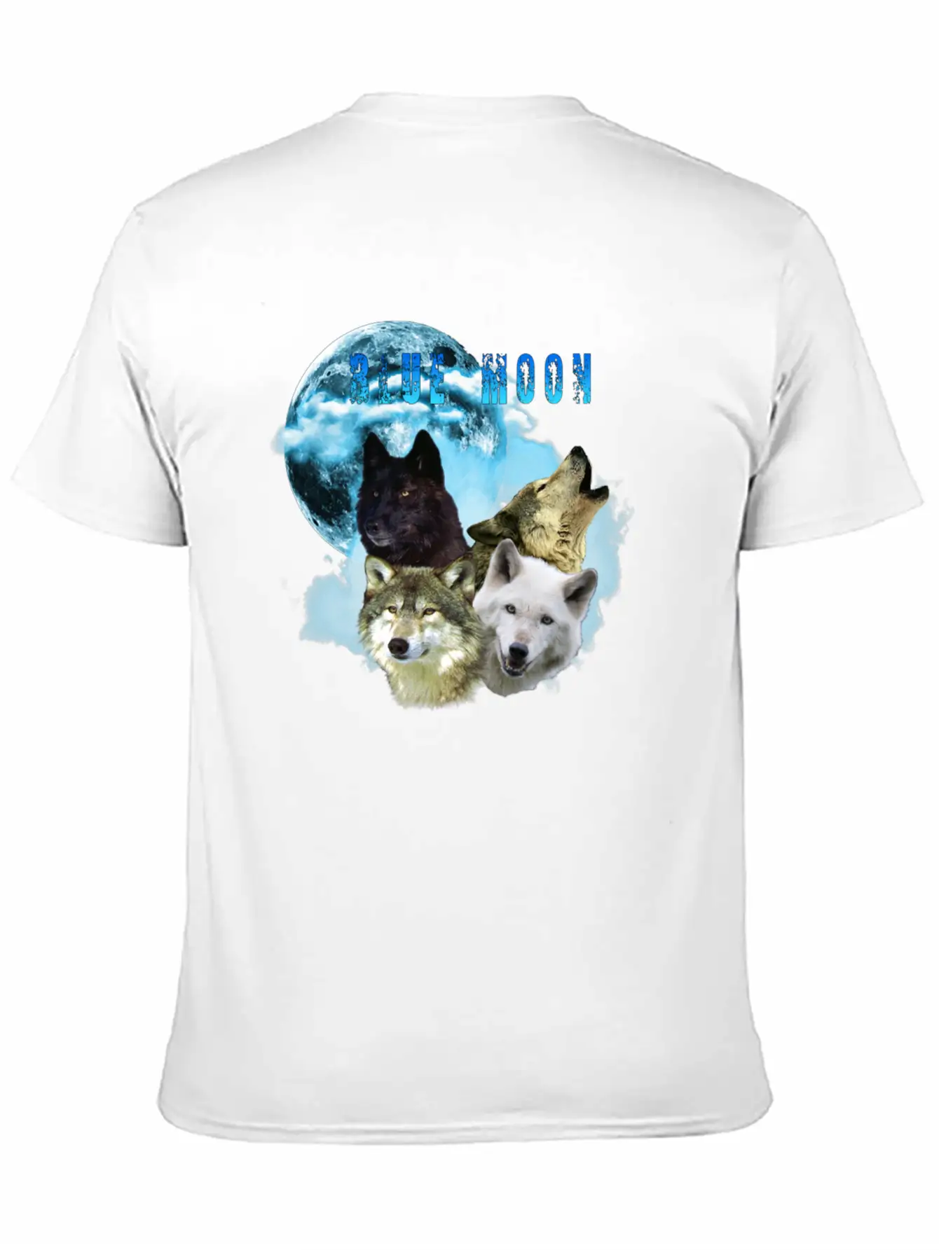 Blue Moon Wolves 2 Soft Cotton Short Sleeve Tee ¨C Unisex Wardrobe Staple