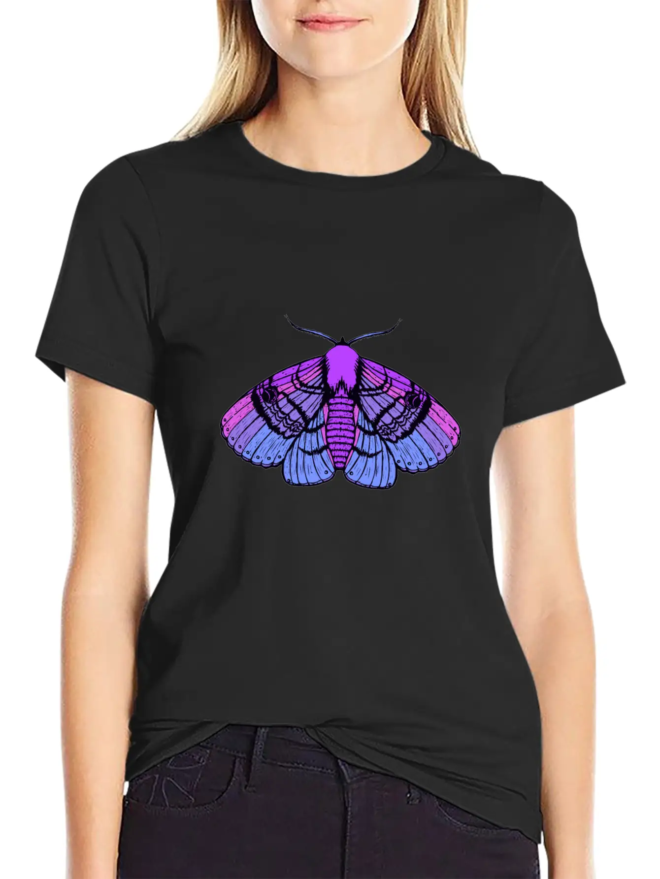 Blue Moth Basic Graphic T-Shirt ¨C Daily Comfort In Soft Cotton