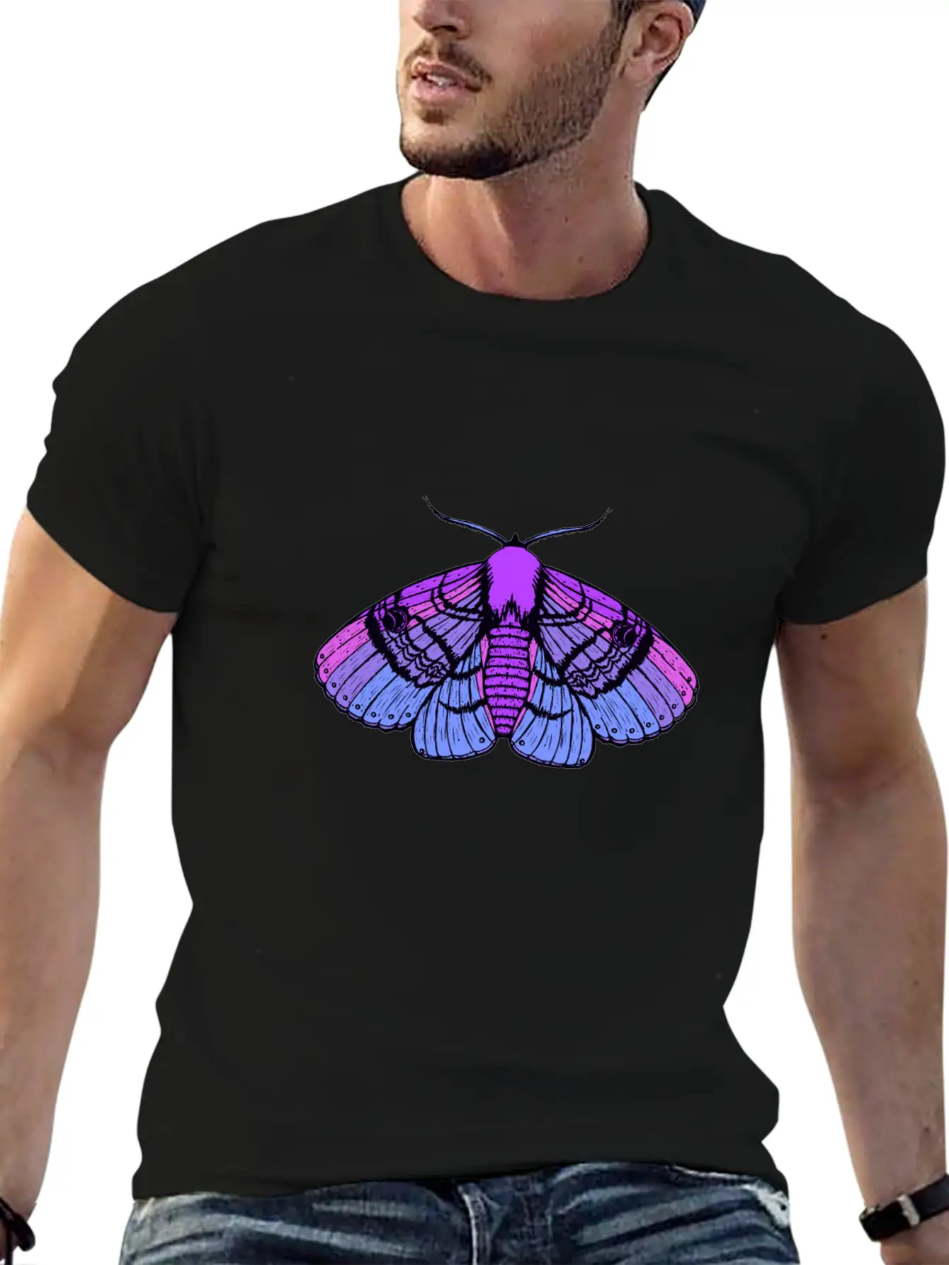 Blue Moth Basic Graphic T-Shirt ¨C Daily Comfort In Soft Cotton