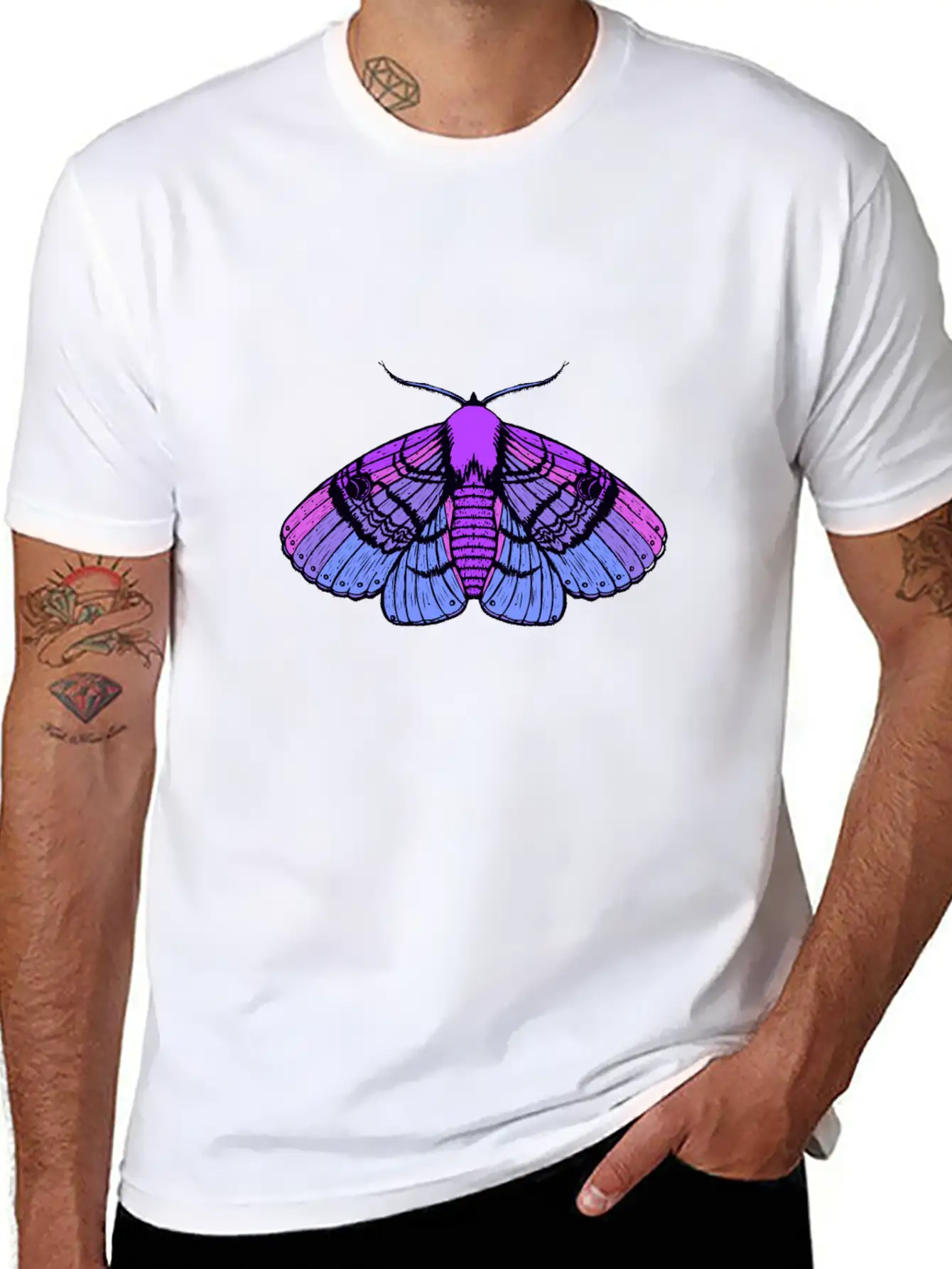 Blue Moth Basic Graphic T-Shirt ¨C Daily Comfort In Soft Cotton