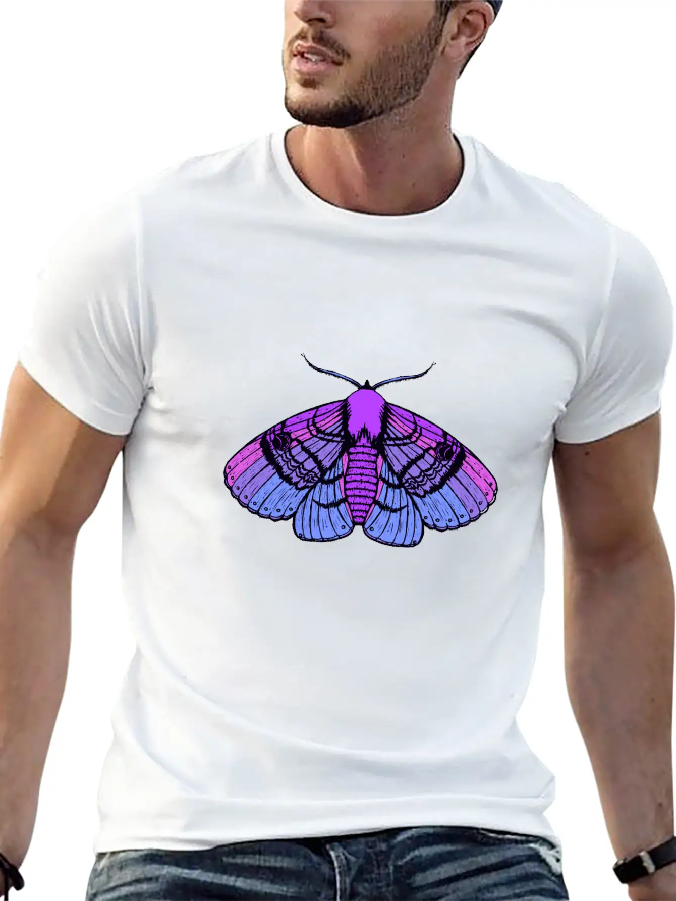 Blue Moth Basic Graphic T-Shirt ¨C Daily Comfort In Soft Cotton