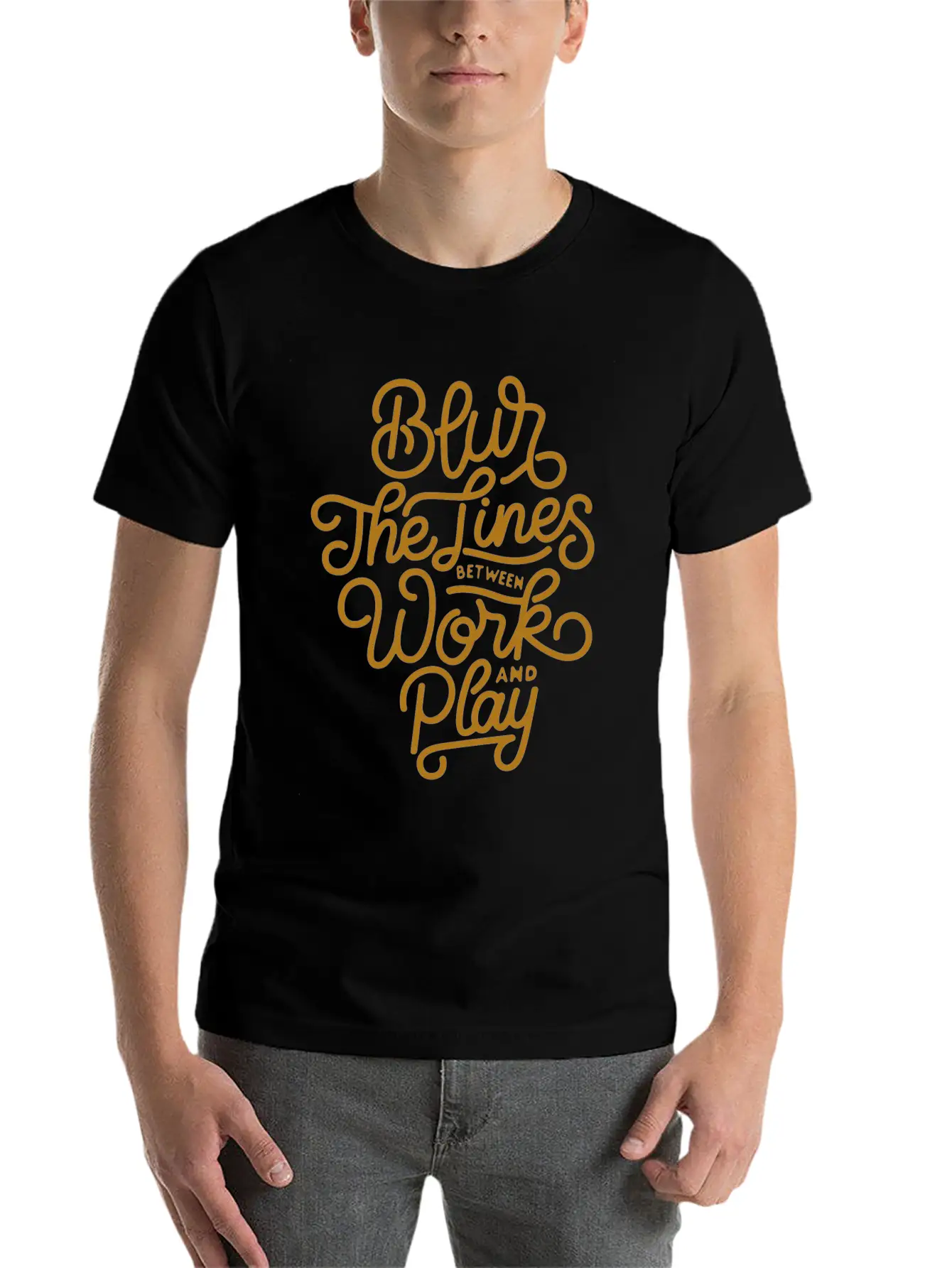Blur The Lines Between Work And Play Soft Cotton Short Sleeve Tee ¨C Unisex Wardrobe Staple