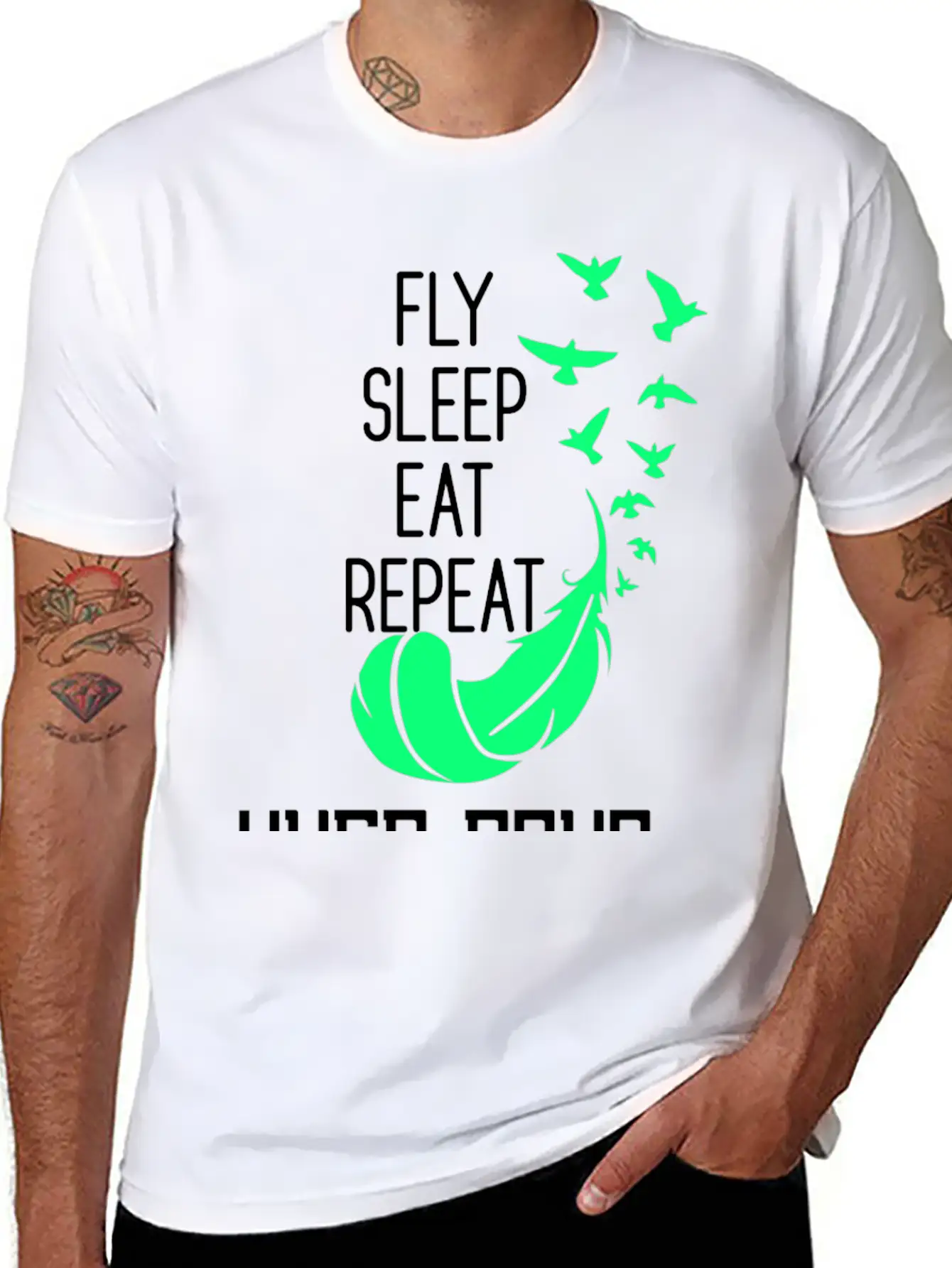 Boho Birds Bohemian Indians Nature Design Essential Cotton Tee For Daily Outfits ¨C Unisex Style
