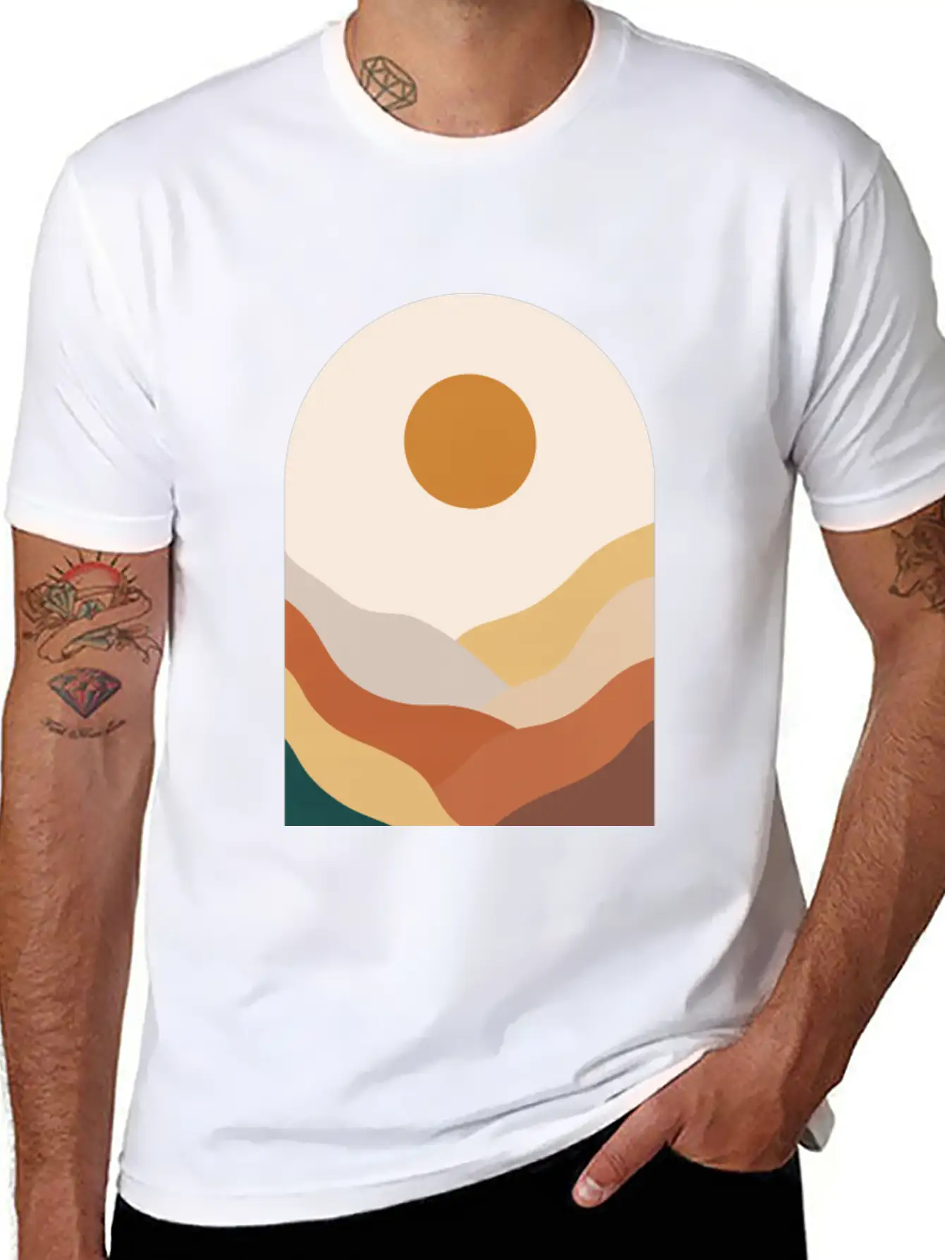 Boho Landscape 5 Soft Cotton Short Sleeve Tee ¨C Unisex Wardrobe Staple