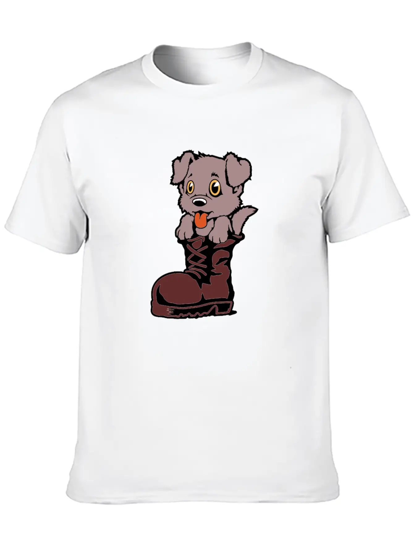 Boots Dog Essential Cotton Tee For Daily Outfits ¨C Unisex Style