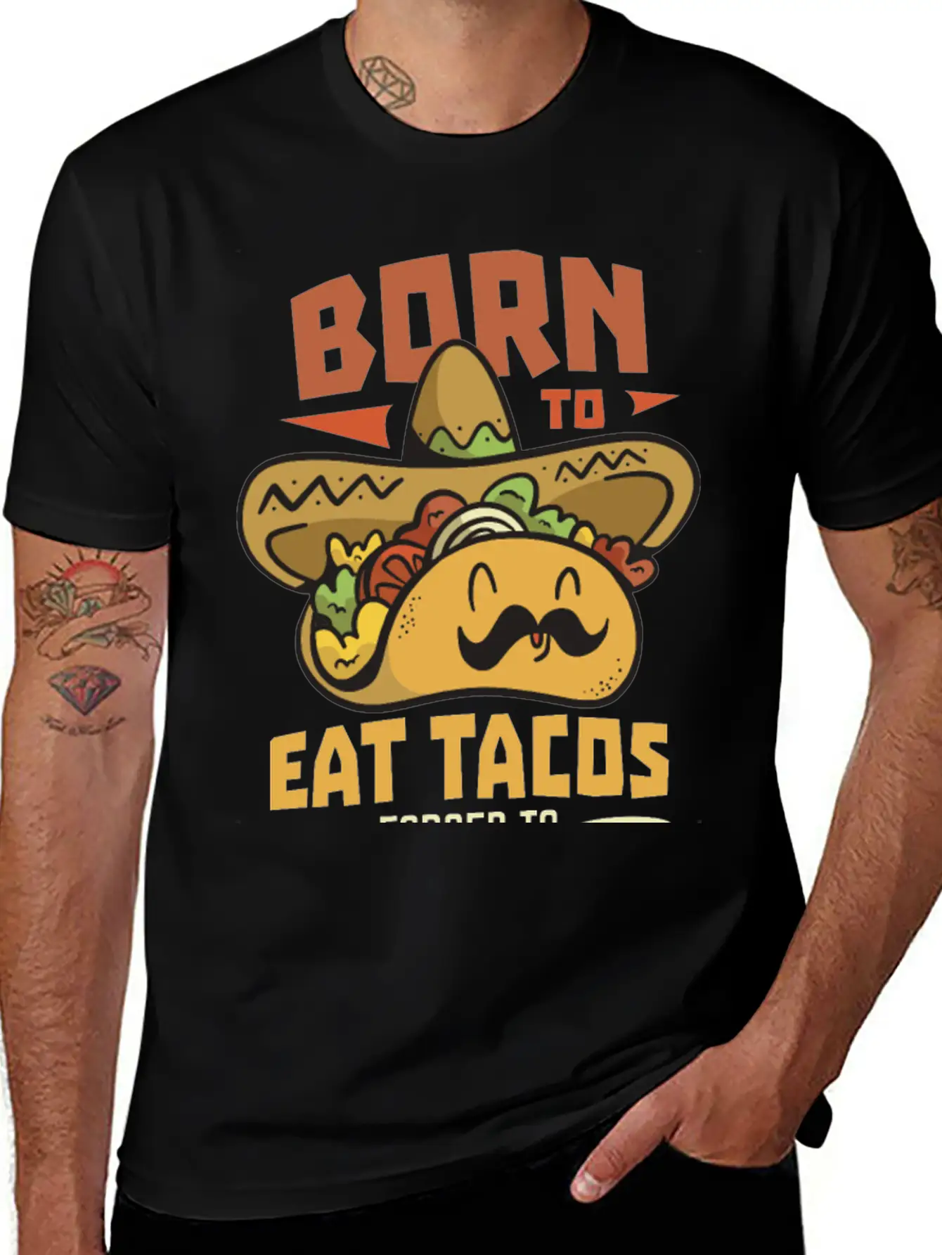 Born To Eat Tacos Forced To Work Soft Cotton Short Sleeve Tee ¨C Unisex Wardrobe Staple