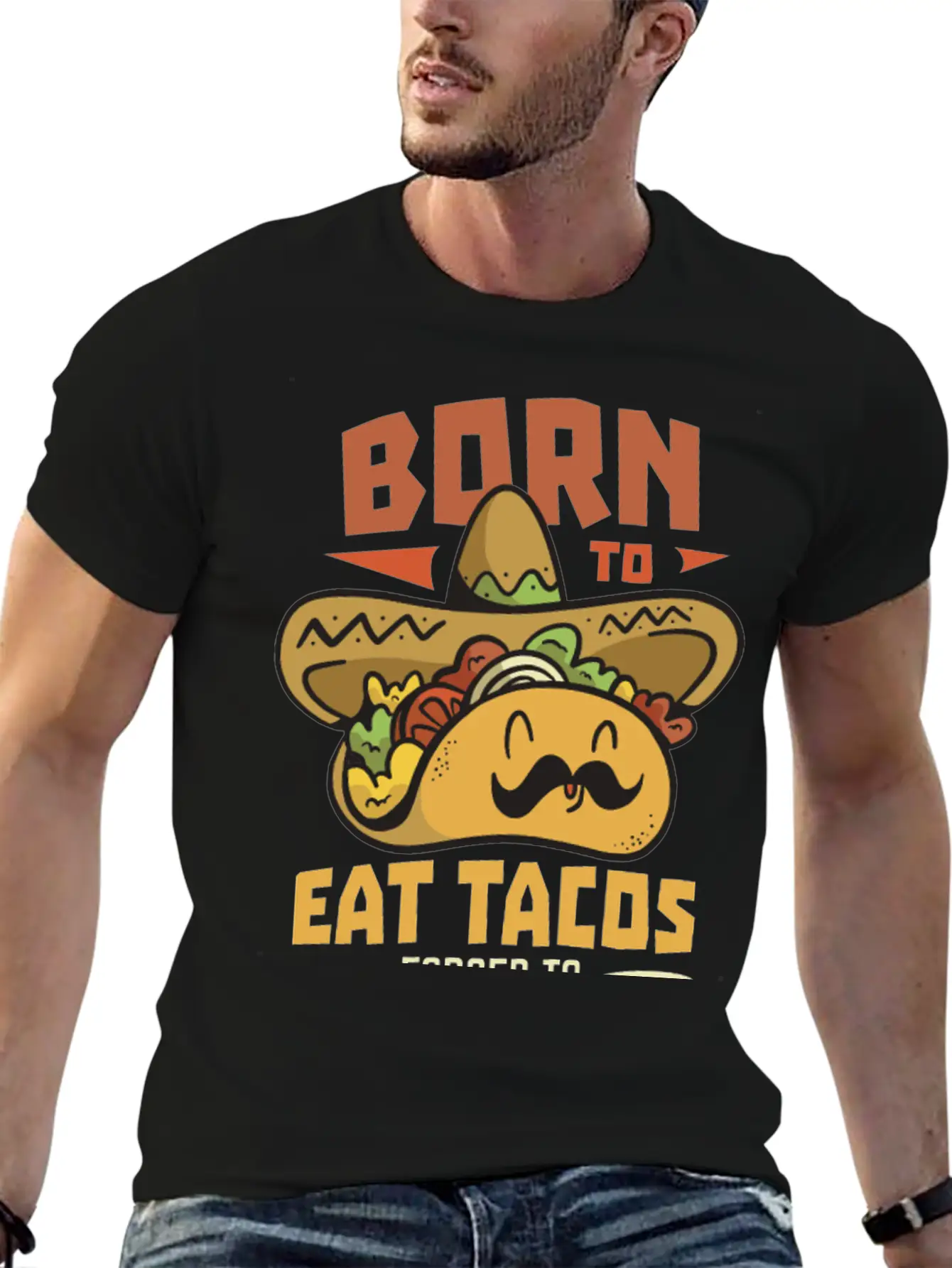 Born To Eat Tacos Forced To Work Soft Cotton Short Sleeve Tee ¨C Unisex Wardrobe Staple