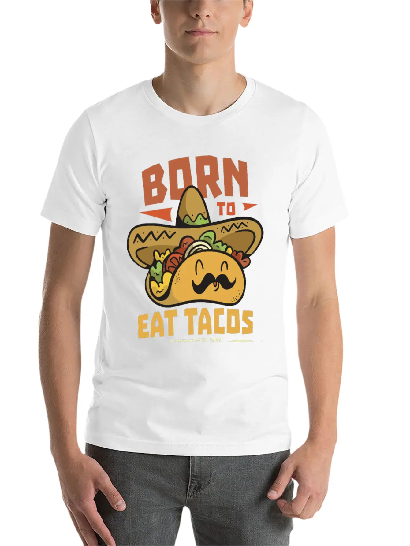 Born To Eat Tacos Forced To Work Soft Cotton Short Sleeve Tee ¨C Unisex Wardrobe Staple