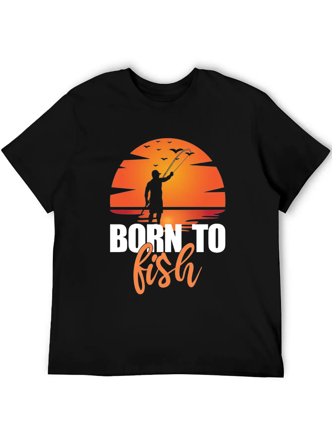 Born To Fish - Lake Hobby Outdoor Essential Cotton Tee For Daily Outfits ¨C Unisex Style