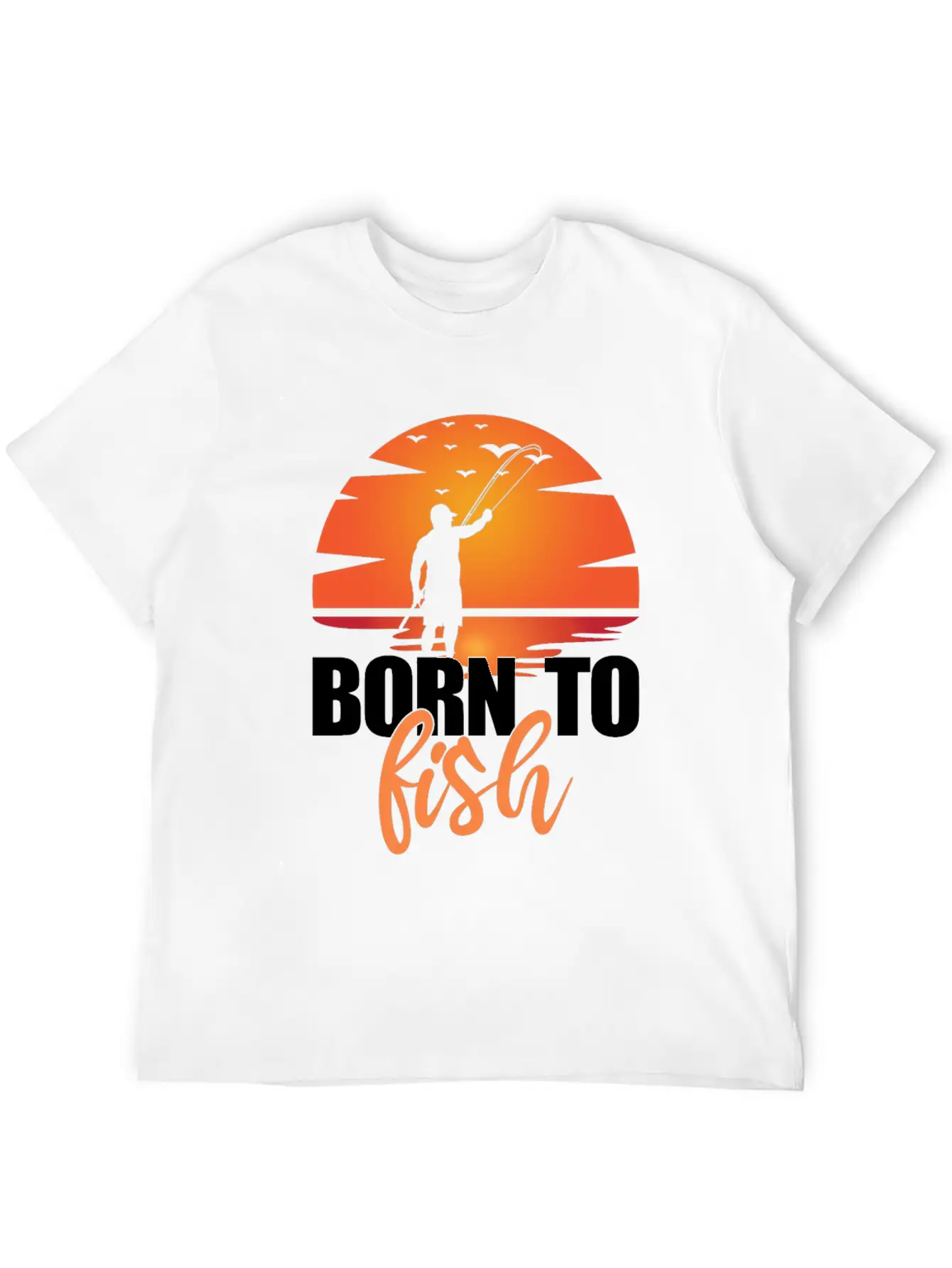 Born To Fish - Lake Hobby Outdoor Essential Cotton Tee For Daily Outfits ¨C Unisex Style