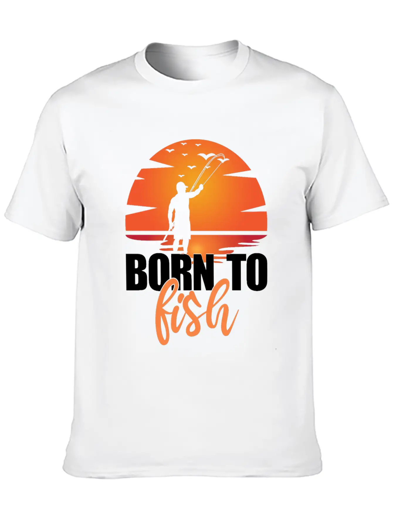 Born To Fish - Lake Hobby Outdoor Essential Cotton Tee For Daily Outfits ¨C Unisex Style