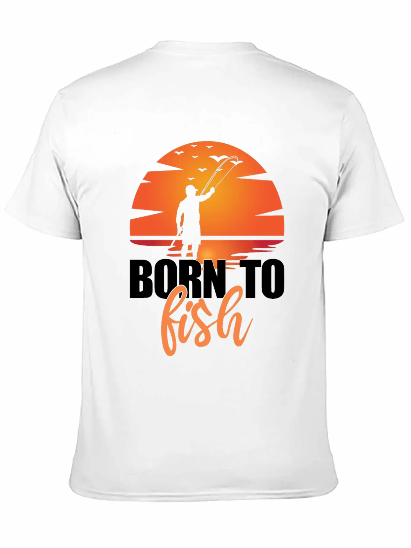 Born To Fish - Lake Hobby Outdoor Essential Cotton Tee For Daily Outfits ¨C Unisex Style