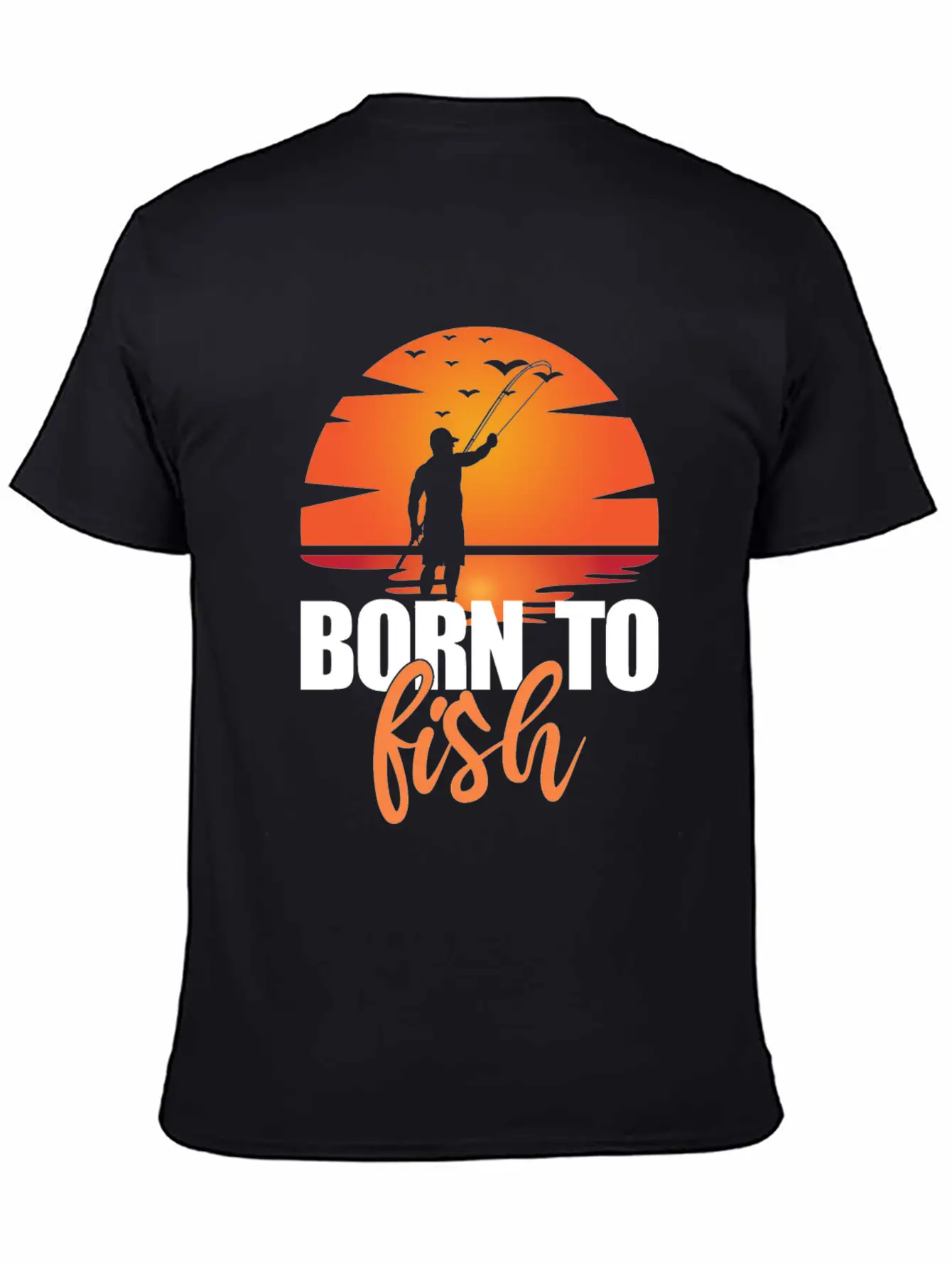 Born To Fish - Lake Hobby Outdoor Essential Cotton Tee For Daily Outfits ¨C Unisex Style