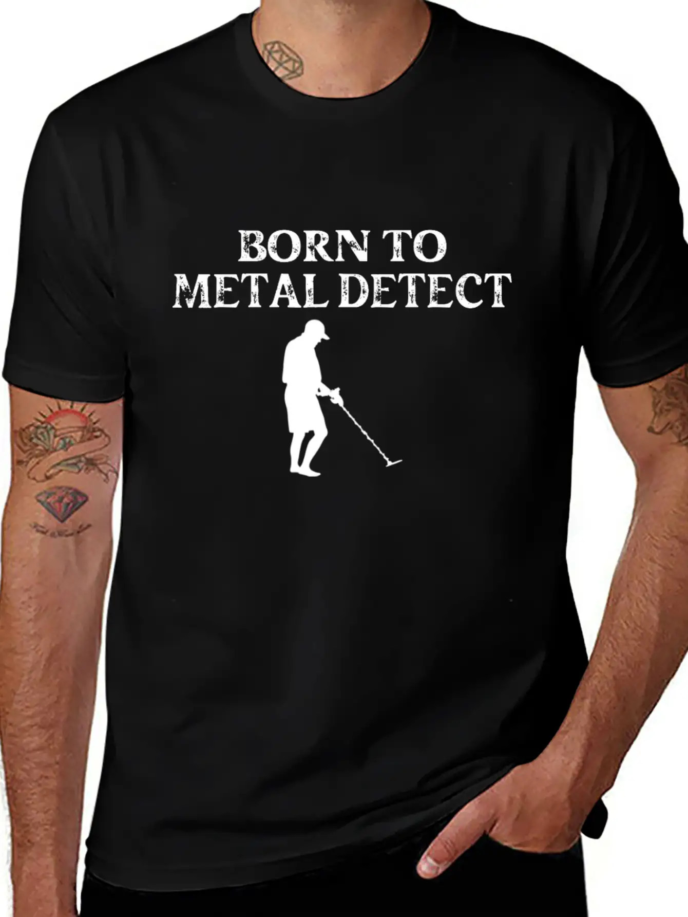 Born To Metal Detect Metal Detecting Basic Graphic T-Shirt ¨C Daily Comfort In Soft Cotton
