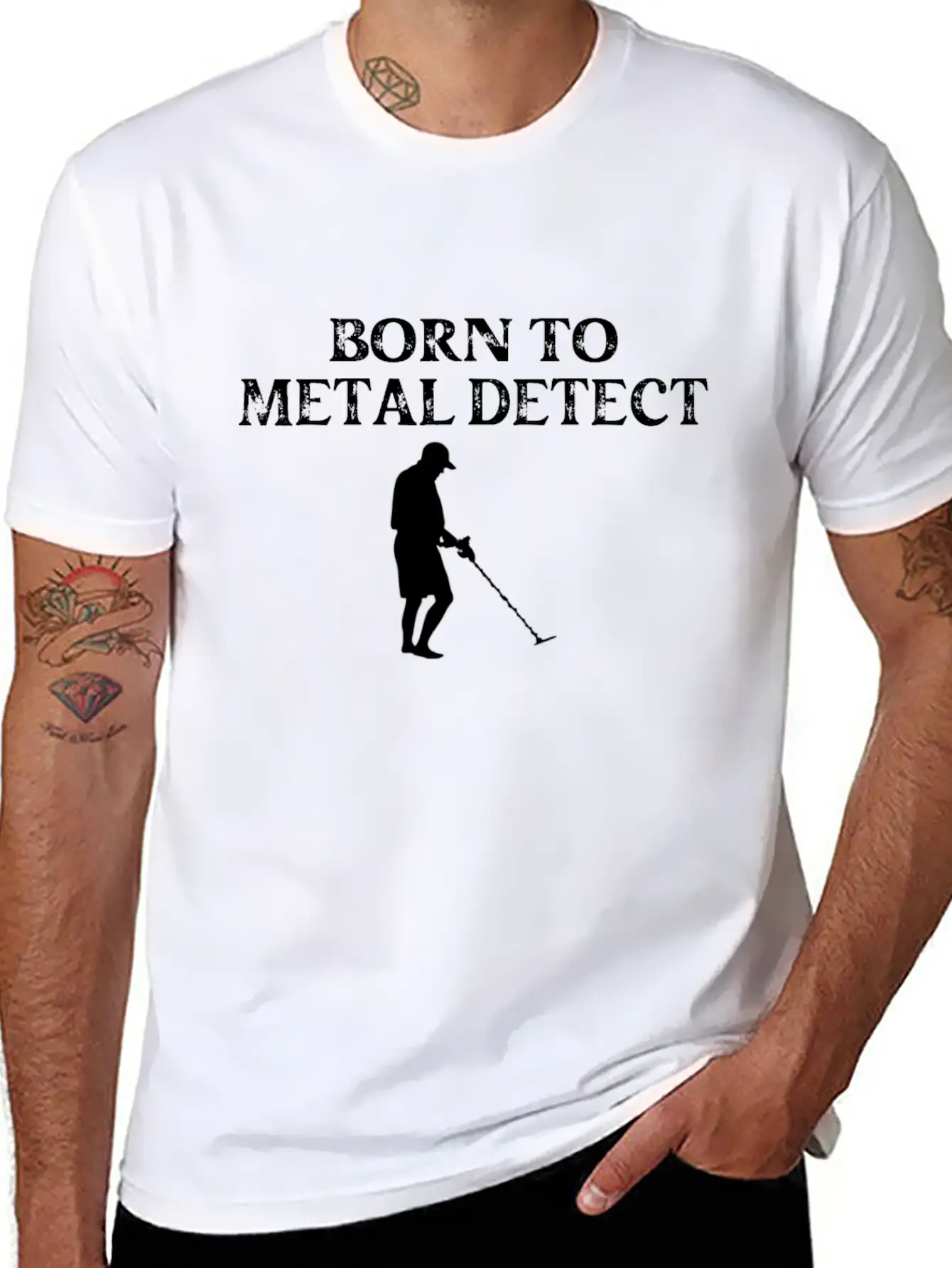 Born To Metal Detect Metal Detecting Basic Graphic T-Shirt ¨C Daily Comfort In Soft Cotton