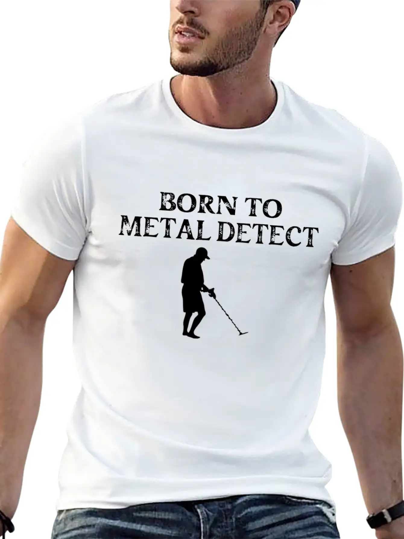 Born To Metal Detect Metal Detecting Basic Graphic T-Shirt ¨C Daily Comfort In Soft Cotton