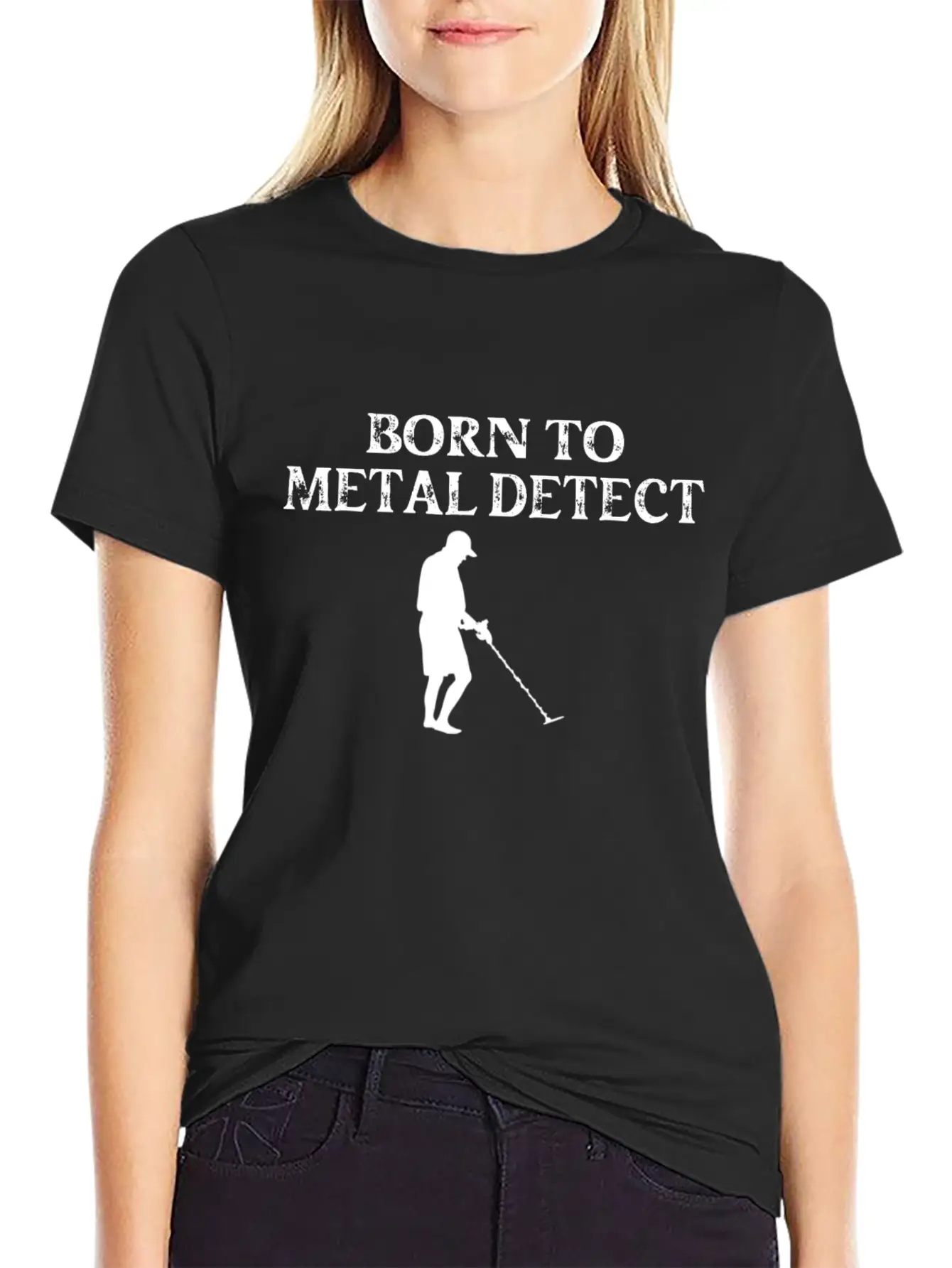 Born To Metal Detect Metal Detecting Basic Graphic T-Shirt ¨C Daily Comfort In Soft Cotton