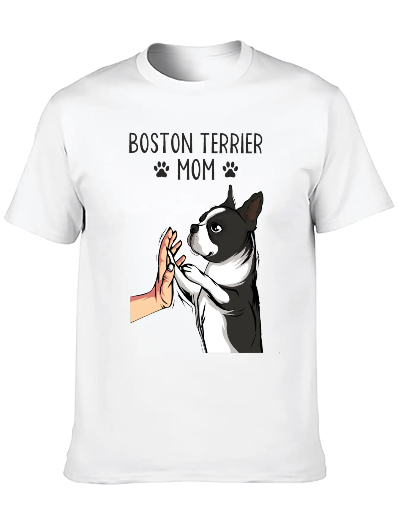 Boston Terrier Mom Dogs Mama Mist Basic Graphic T-Shirt ¨C Daily Comfort In Soft Cotton