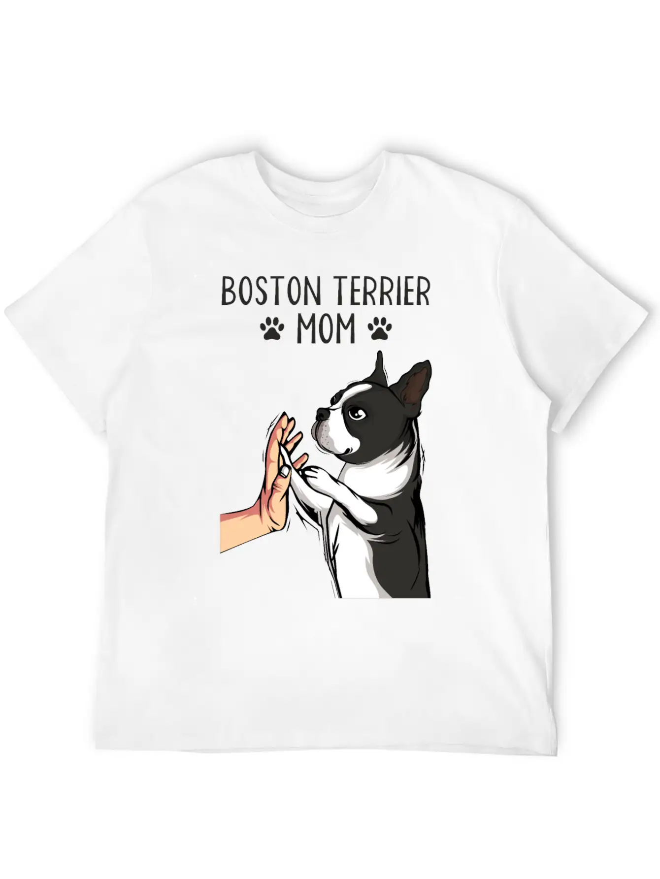 Boston Terrier Mom Dogs Mama Mist Basic Graphic T-Shirt ¨C Daily Comfort In Soft Cotton