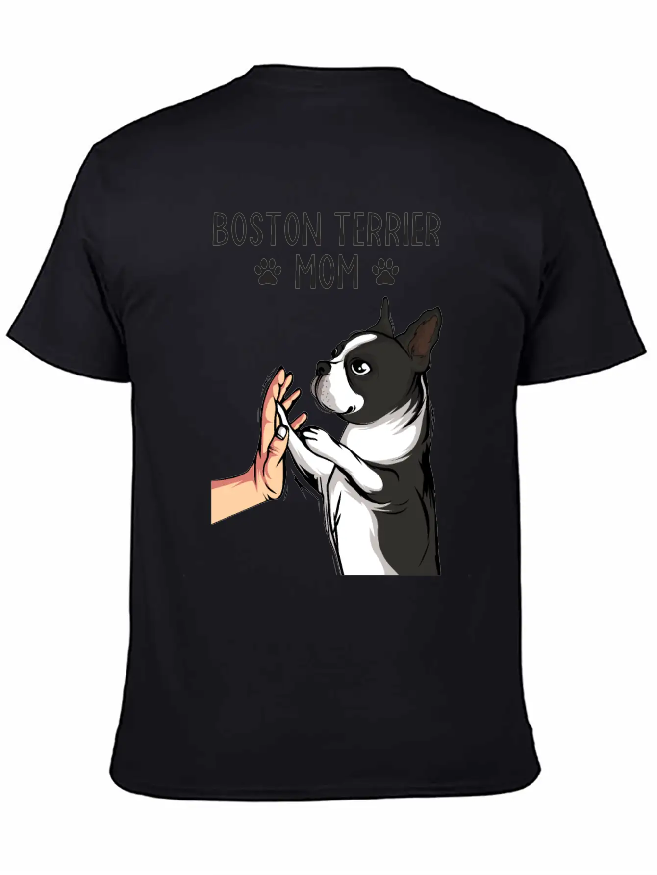 Boston Terrier Mom Dogs Mama Mist Basic Graphic T-Shirt ¨C Daily Comfort In Soft Cotton