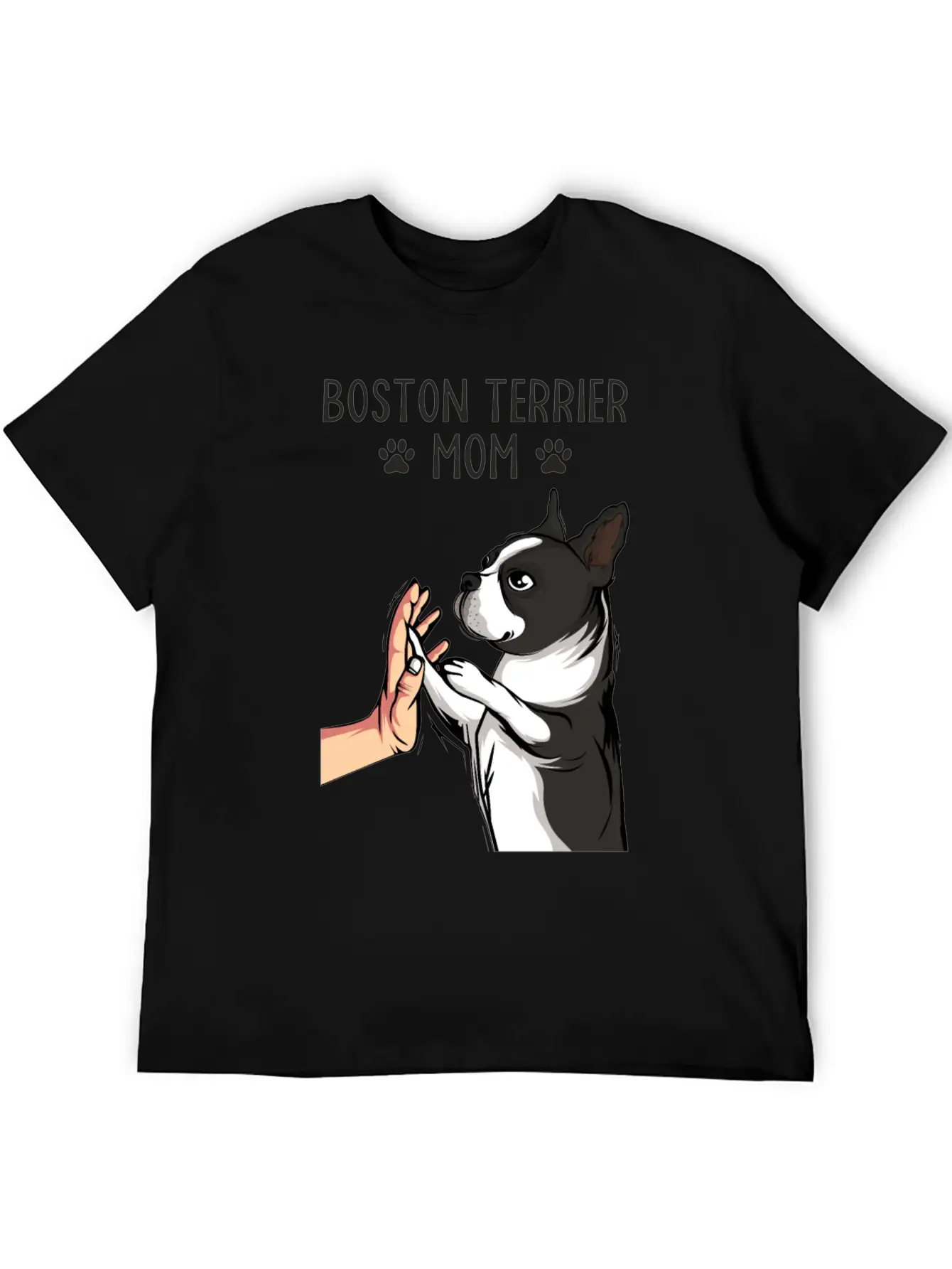 Boston Terrier Mom Dogs Mama Mist Basic Graphic T-Shirt ¨C Daily Comfort In Soft Cotton