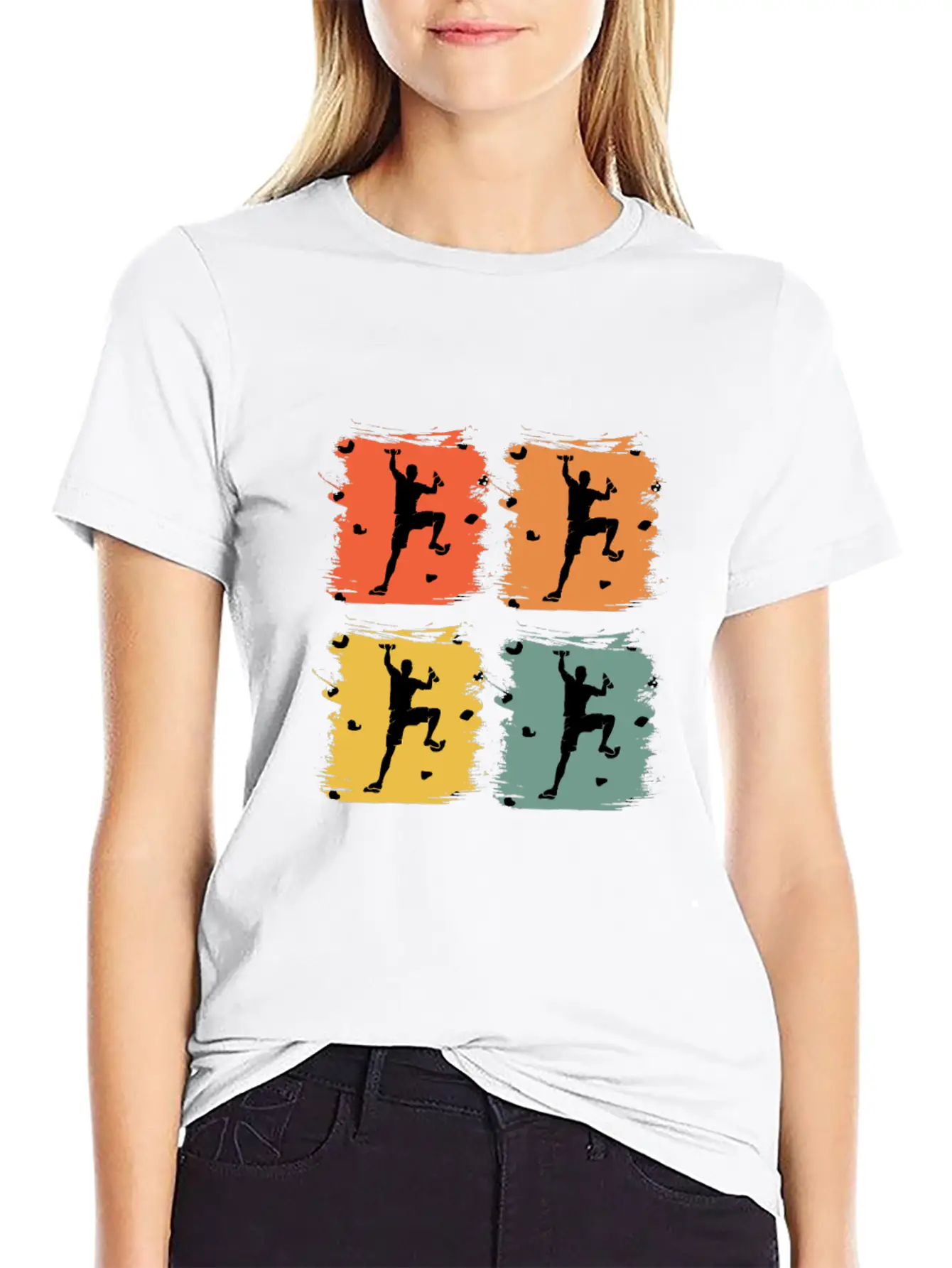 Bouldering Retro Pop Art Climbing Equipment Soft Cotton Short Sleeve Tee ¨C Unisex Wardrobe Staple