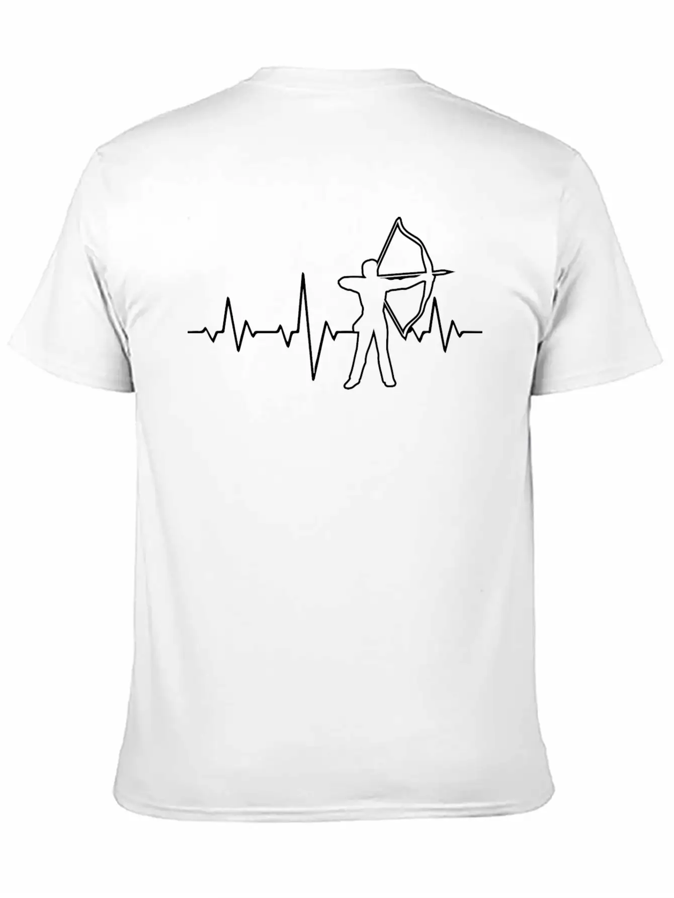 Bow And Arrow Heartbeat Archery Archer Sport Hunt Basic Graphic T-Shirt ¨C Daily Comfort In Soft Cotton