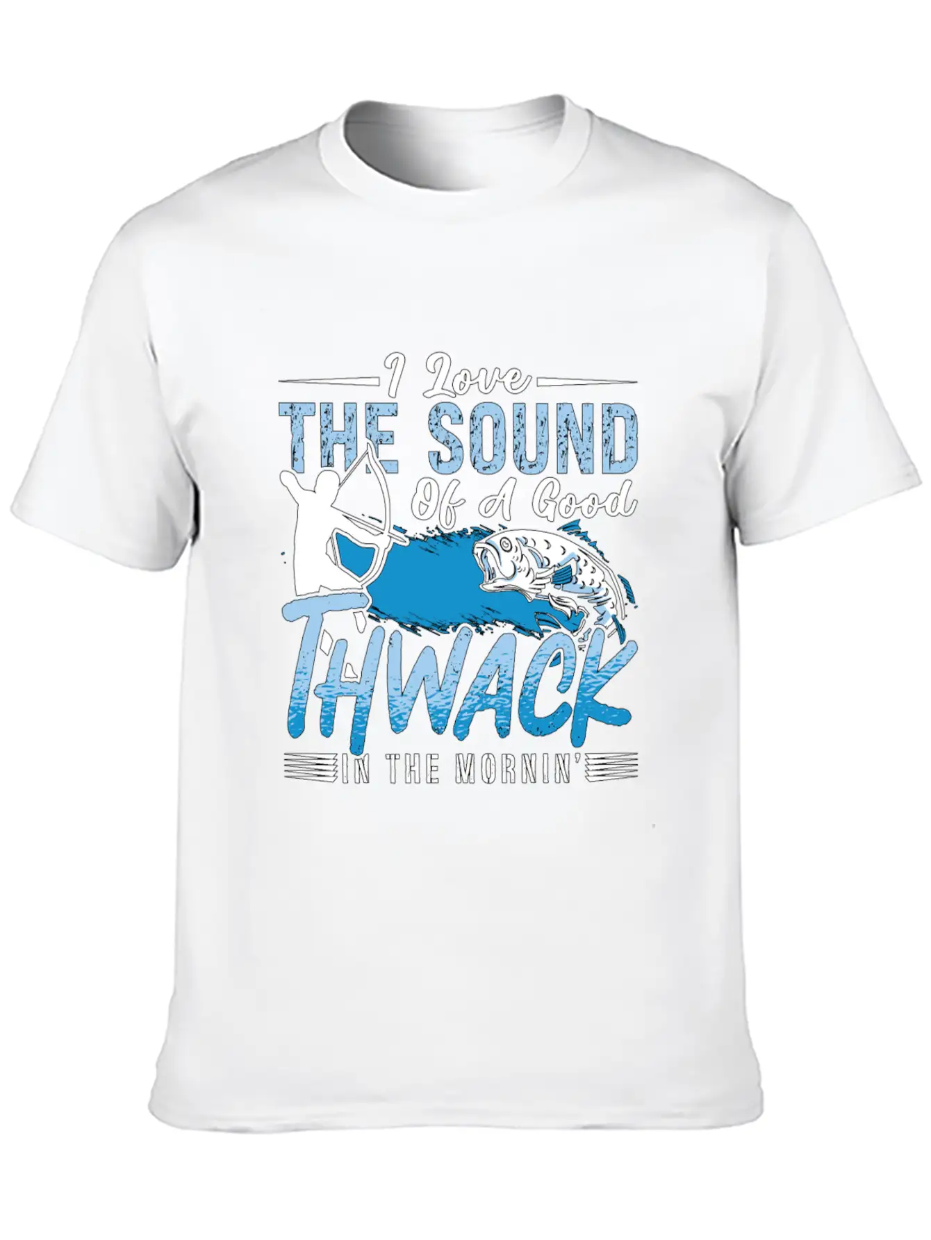 Bowfishing I Love The Sound Of Fisherman Bowfisher Essential Cotton Tee For Daily Outfits ¨C Unisex Style