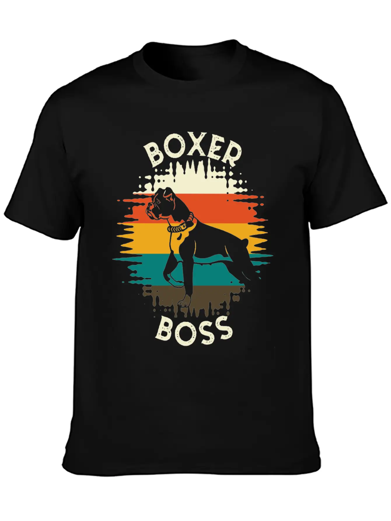 Boxer Boss Dog Dog Breed Fighting Dog Essential Cotton Tee For Daily Outfits ¨C Unisex Style
