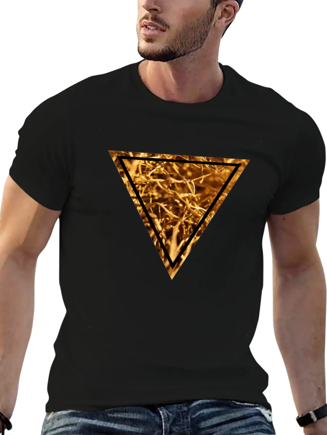 Branches Streetwear Triangle Art Artist Style Essential Cotton Tee For Daily Outfits ¨C Unisex Style
