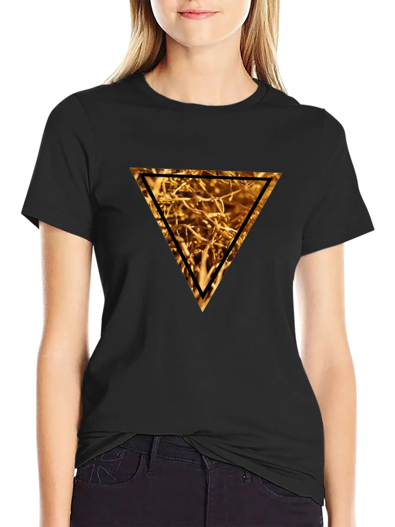 Branches Streetwear Triangle Art Artist Style Essential Cotton Tee For Daily Outfits ¨C Unisex Style
