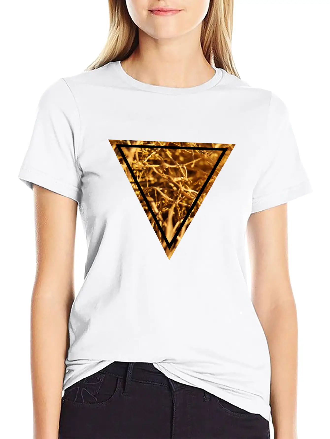 Branches Streetwear Triangle Art Artist Style Essential Cotton Tee For Daily Outfits ¨C Unisex Style