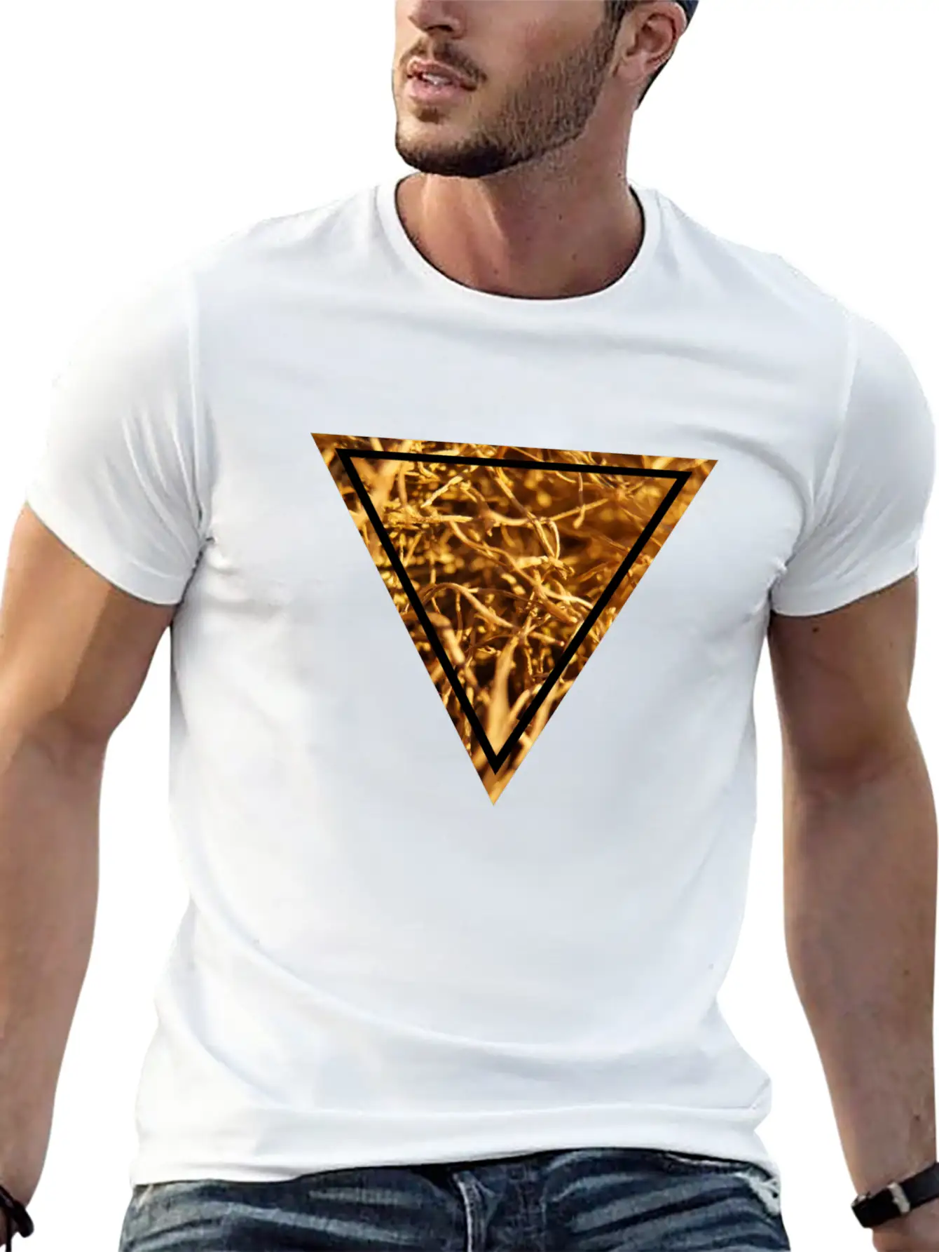 Branches Streetwear Triangle Art Artist Style Essential Cotton Tee For Daily Outfits ¨C Unisex Style