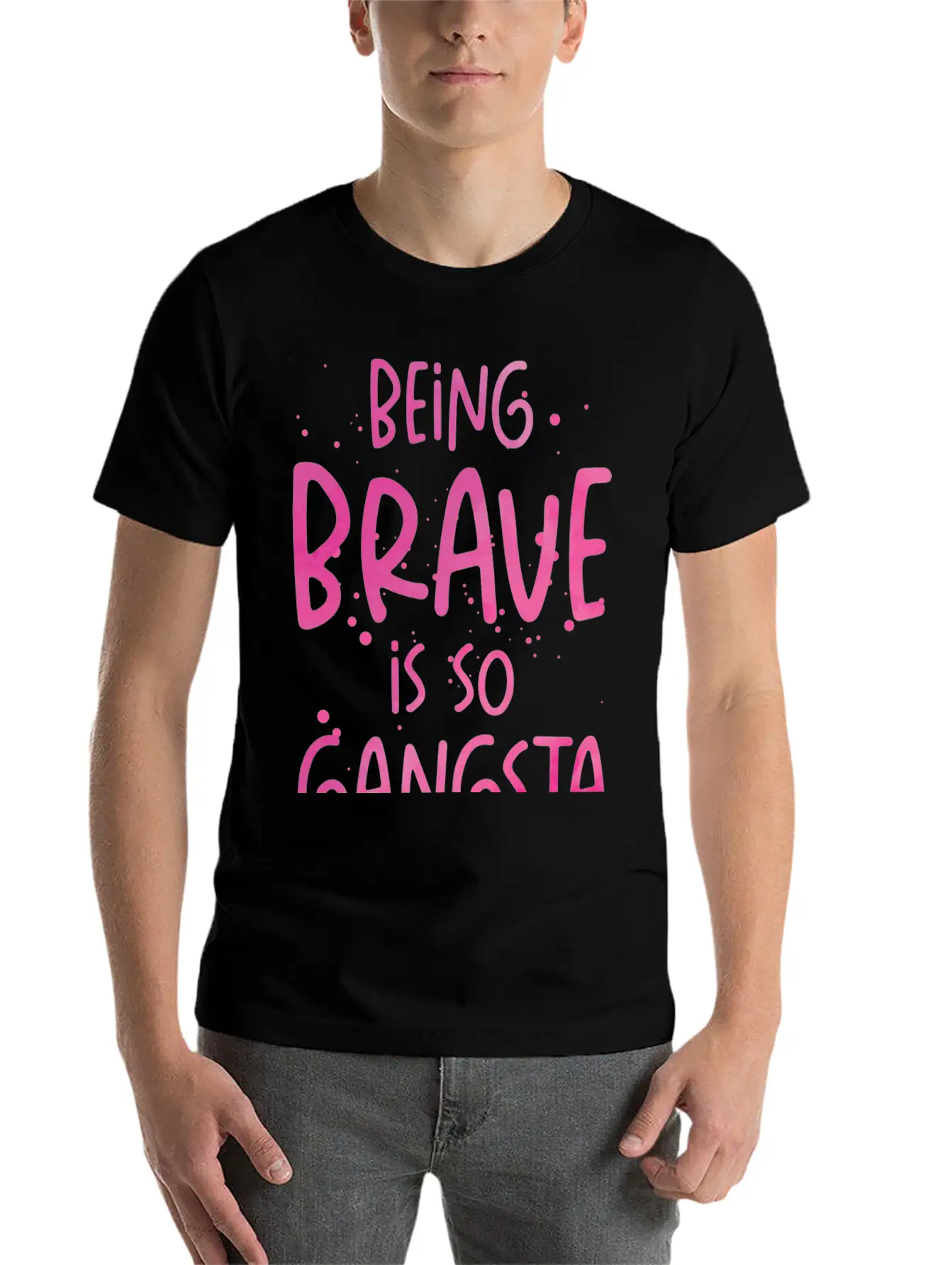 Brave Gangsta School Counselor Emotion Quotes Essential Cotton Tee For Daily Outfits ¨C Unisex Style