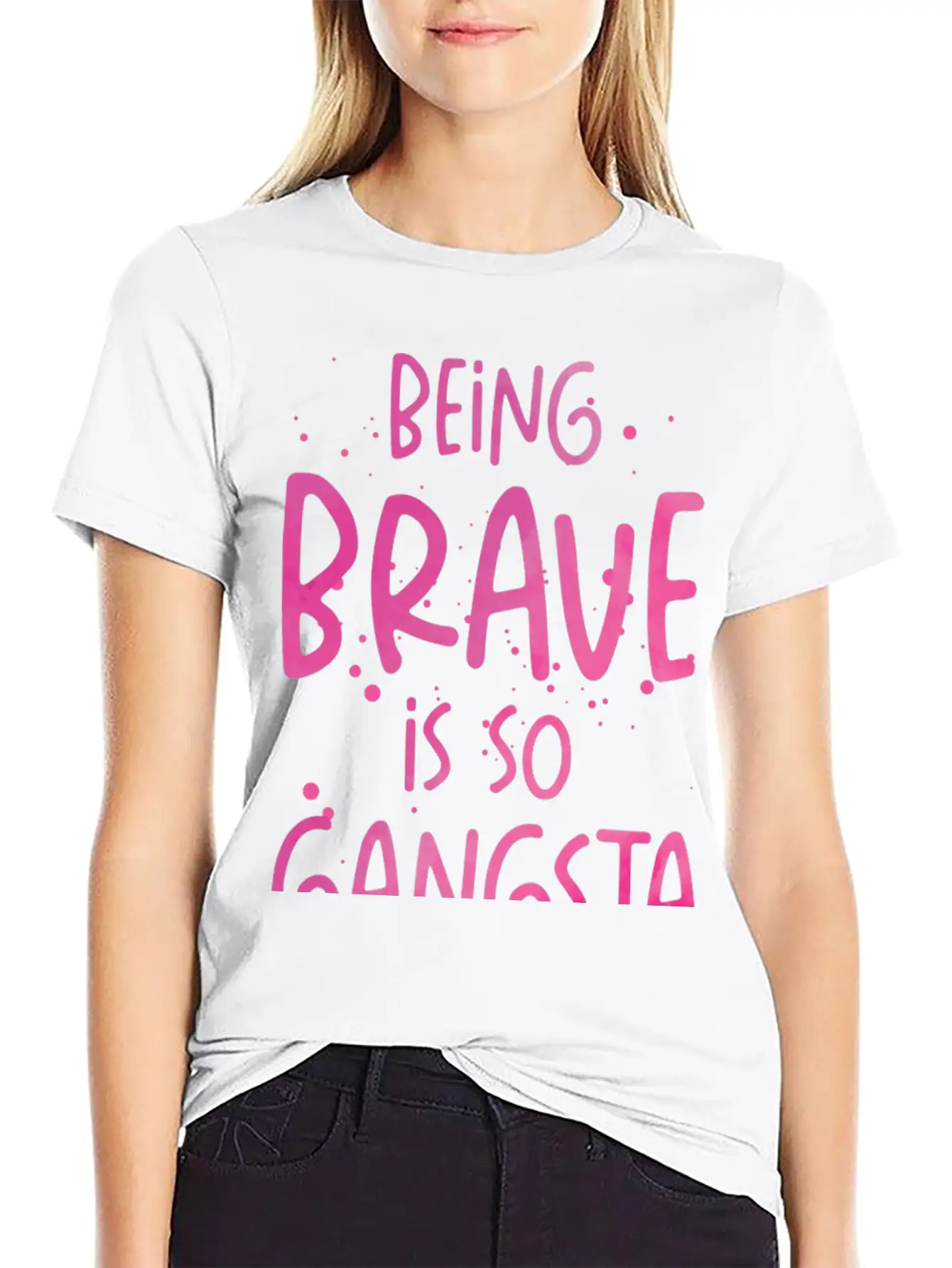 Brave Gangsta School Counselor Emotion Quotes Essential Cotton Tee For Daily Outfits ¨C Unisex Style
