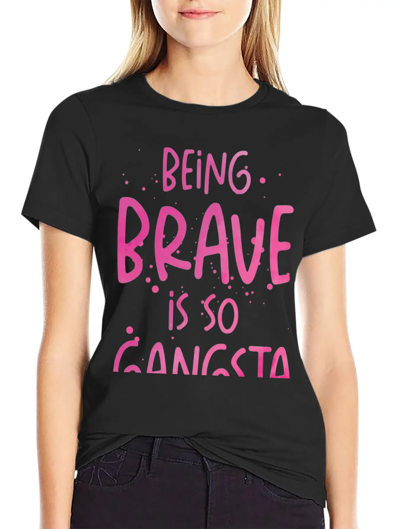 Brave Gangsta School Counselor Emotion Quotes Essential Cotton Tee For Daily Outfits ¨C Unisex Style