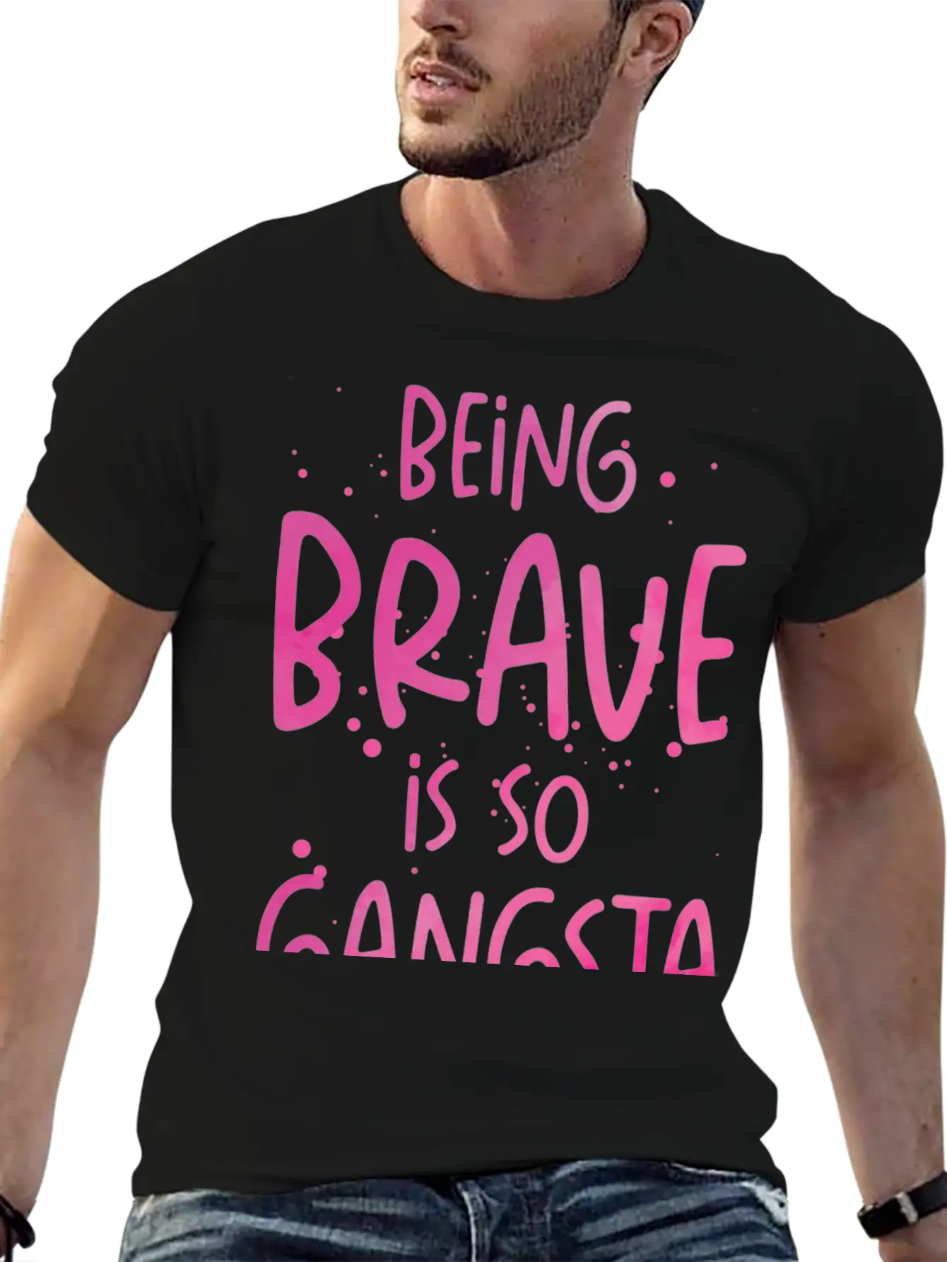 Brave Gangsta School Counselor Emotion Quotes Essential Cotton Tee For Daily Outfits ¨C Unisex Style
